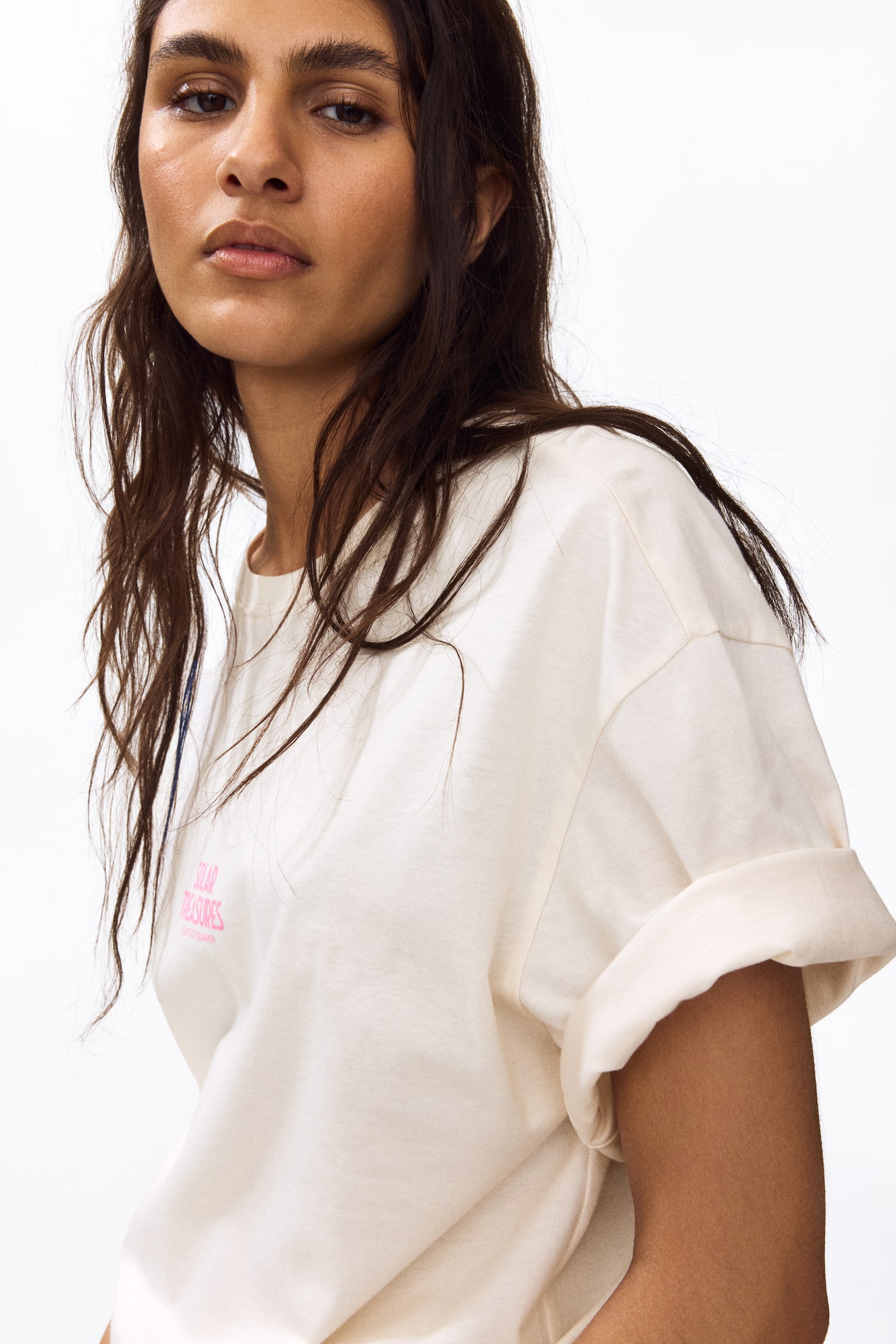 Oversized T-shirt - Cream/Solar Treasures/Light purple/Surf/White/Bellavista/Light yellow/Atelier/White/Island breeze/White/Rafaello's/Pink/Grapefruit/White/Fiori - 5