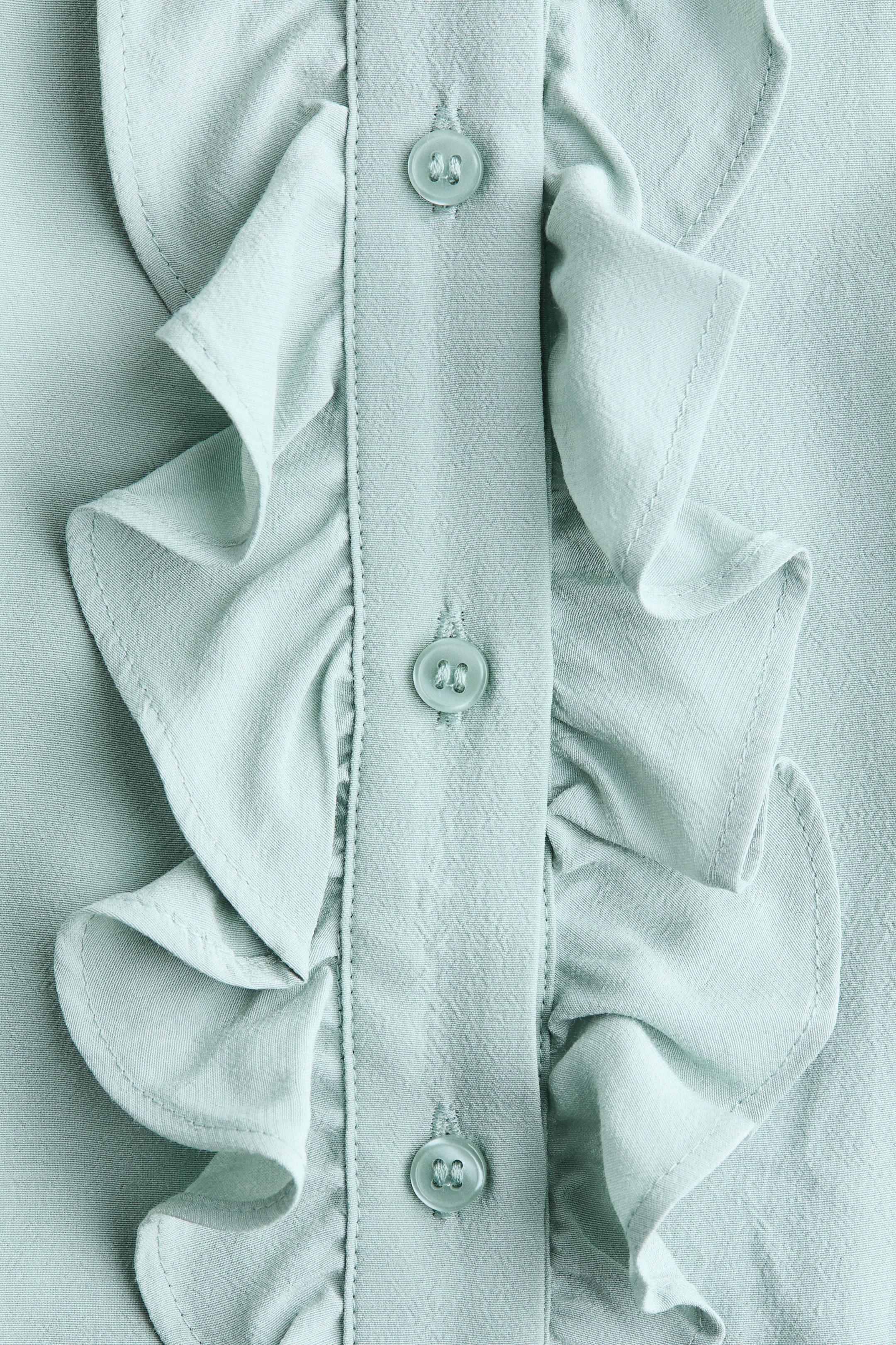 View larger image: Frill-collared viscose blouse - Light turquoise - Ladies | H&M IN 2