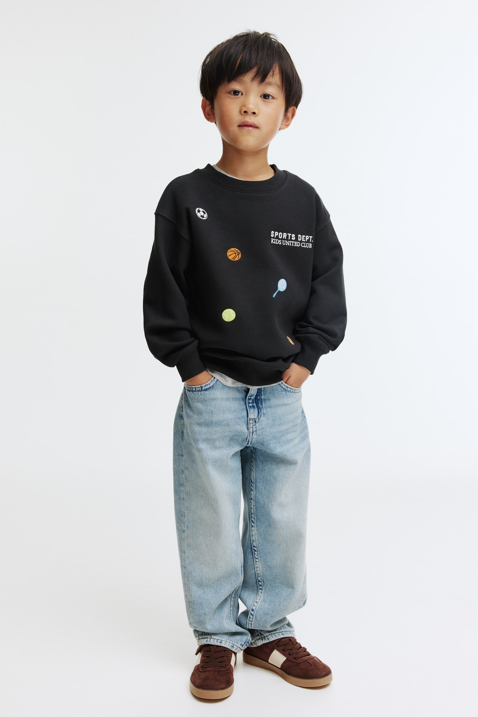 Printed crew-neck sweatshirt - Black/Sports dept./Light blue/New York '92/Light grey marl/Paris/White/La Panthère/Green/SOHO/Cream/Paris/Yellow/Athlétisme/Navy blue/Arizona - 4