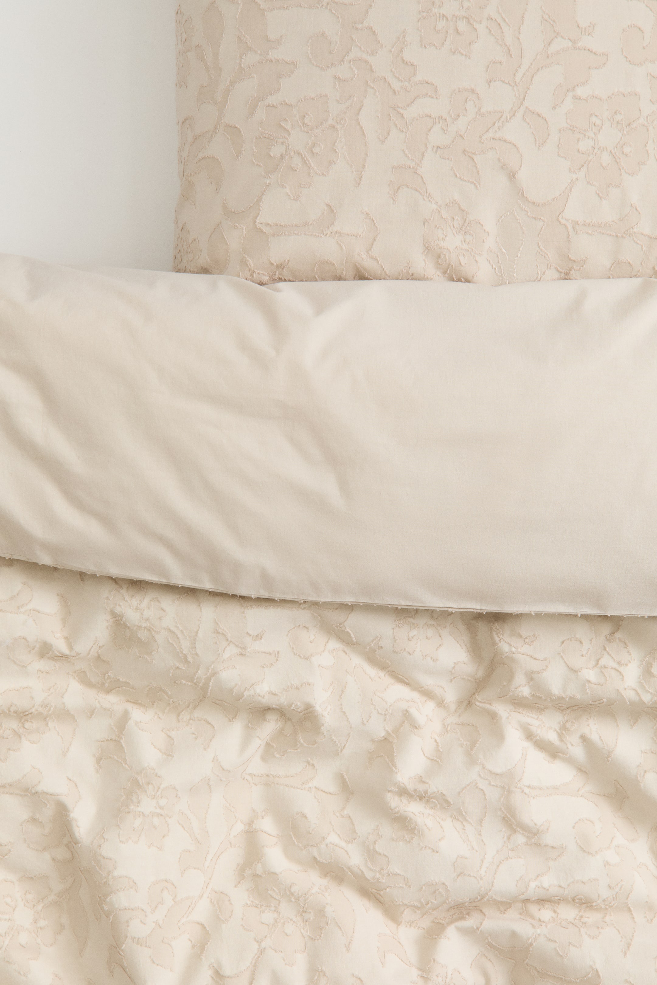 Jacquard-Weave Twin Duvet Cover Set