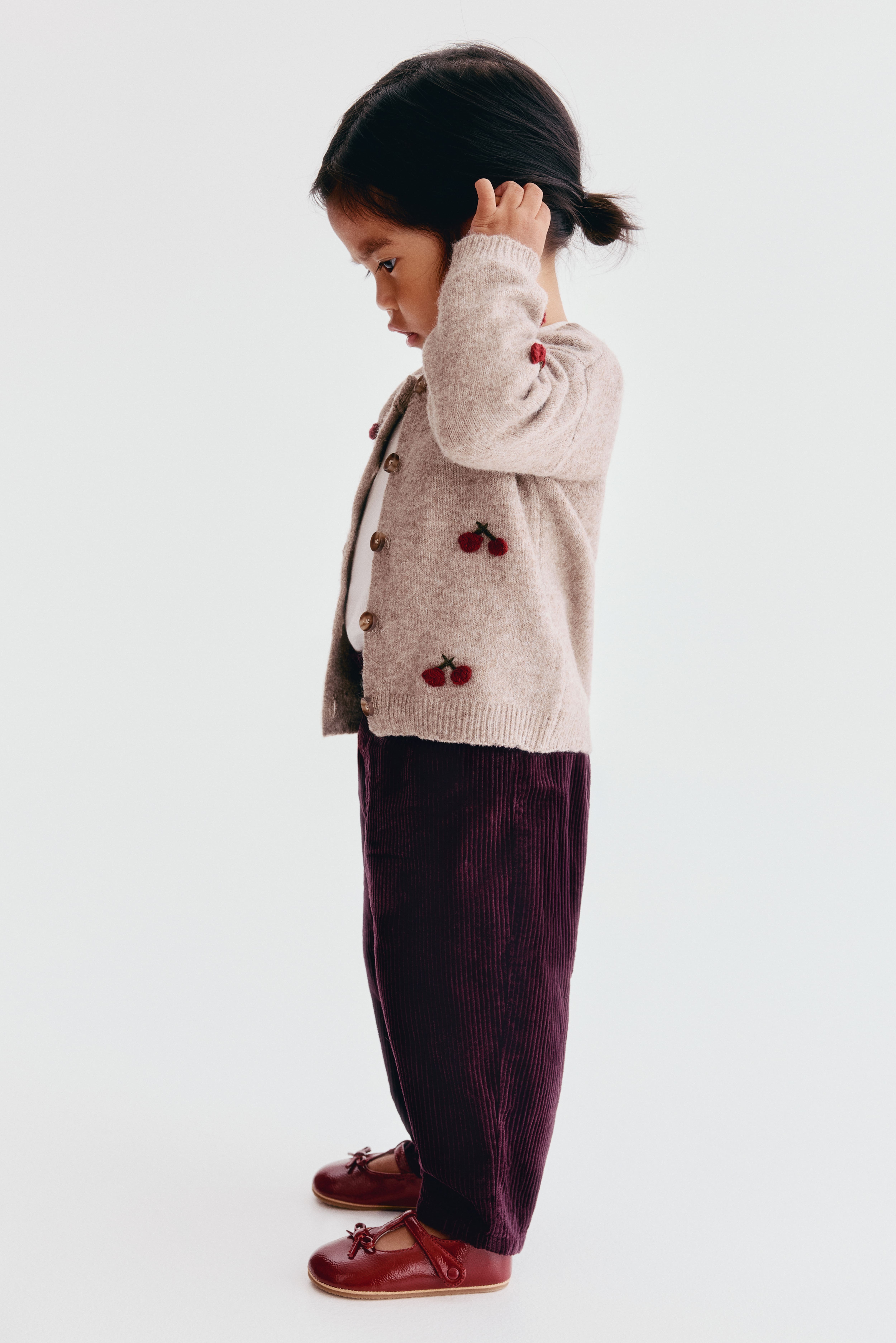 Paper-Bag Corduroy Pants