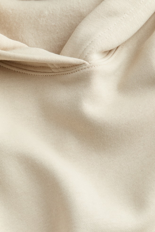 Drawstring-hem hoodie - Light beige/Light grey marl - 4