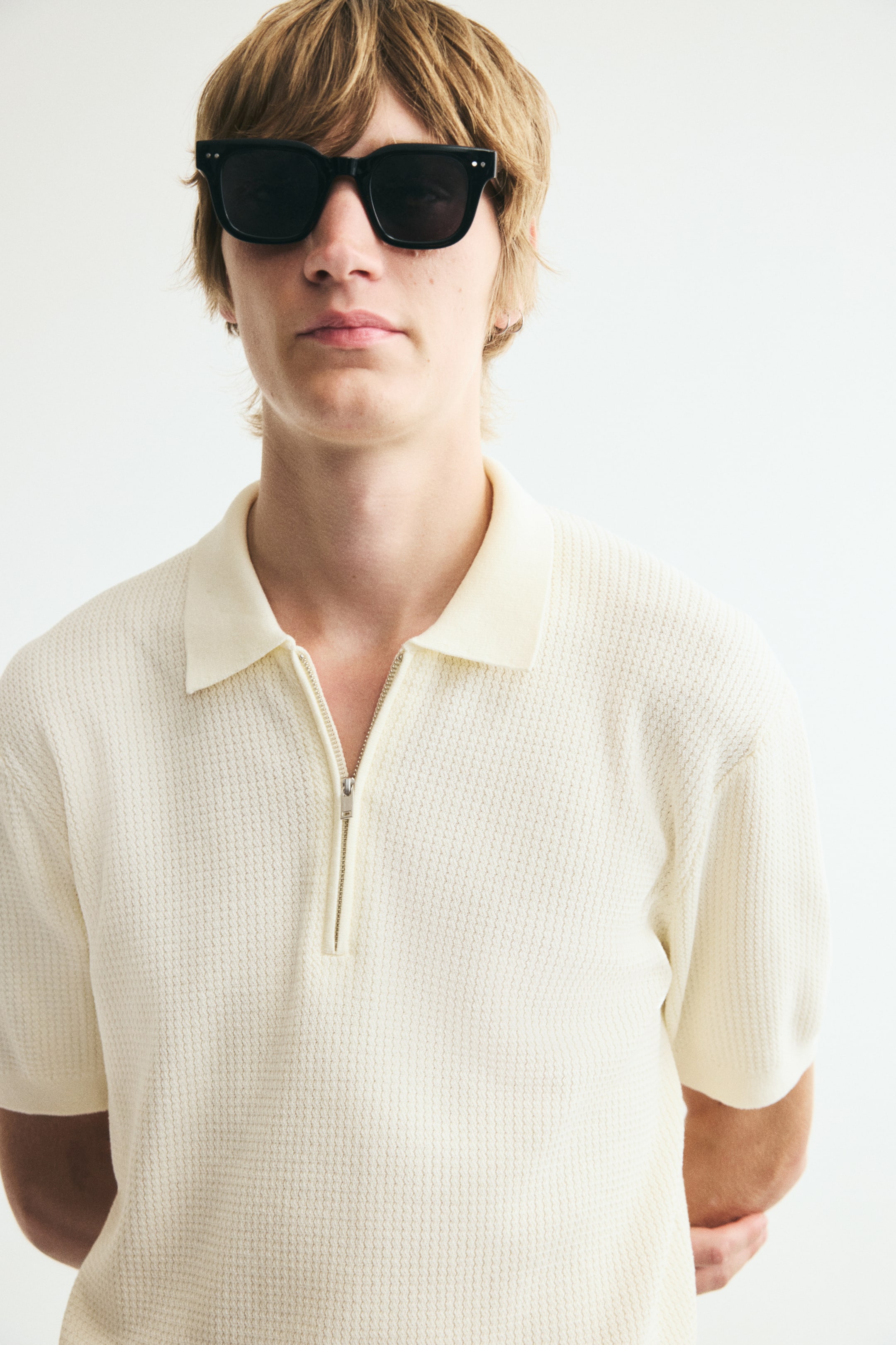 Slim-Fit Half-Zip Polo Shirt