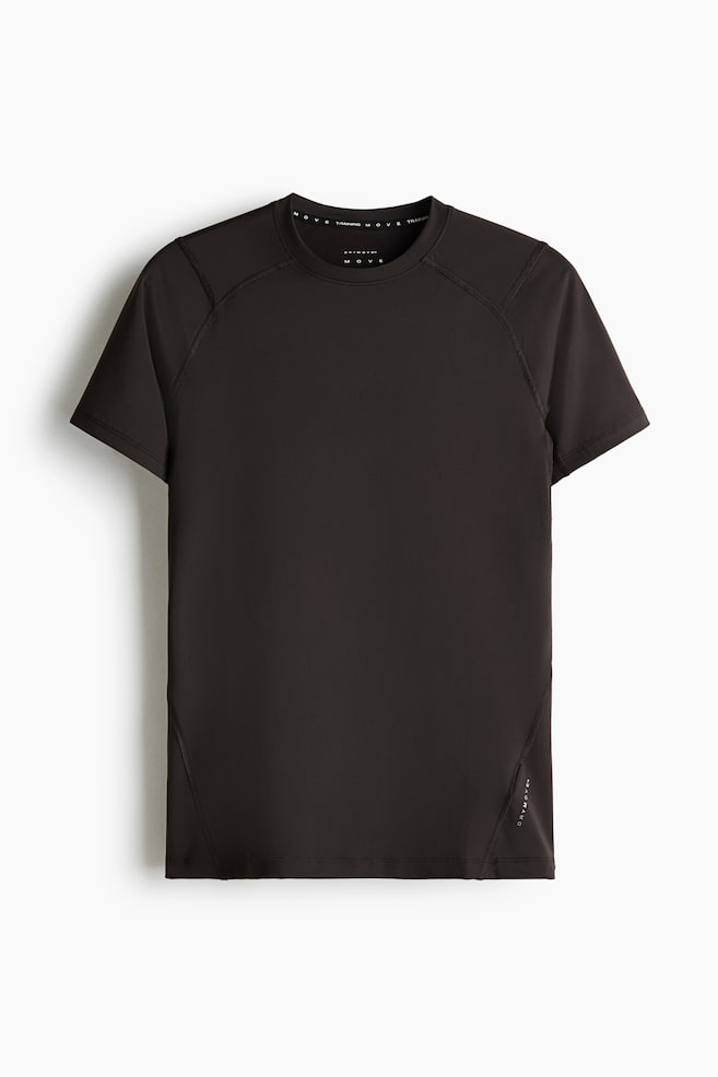 Playera deportiva Compression Fit con DryMove™ - Café oscuro/Negro/Blanco - 1