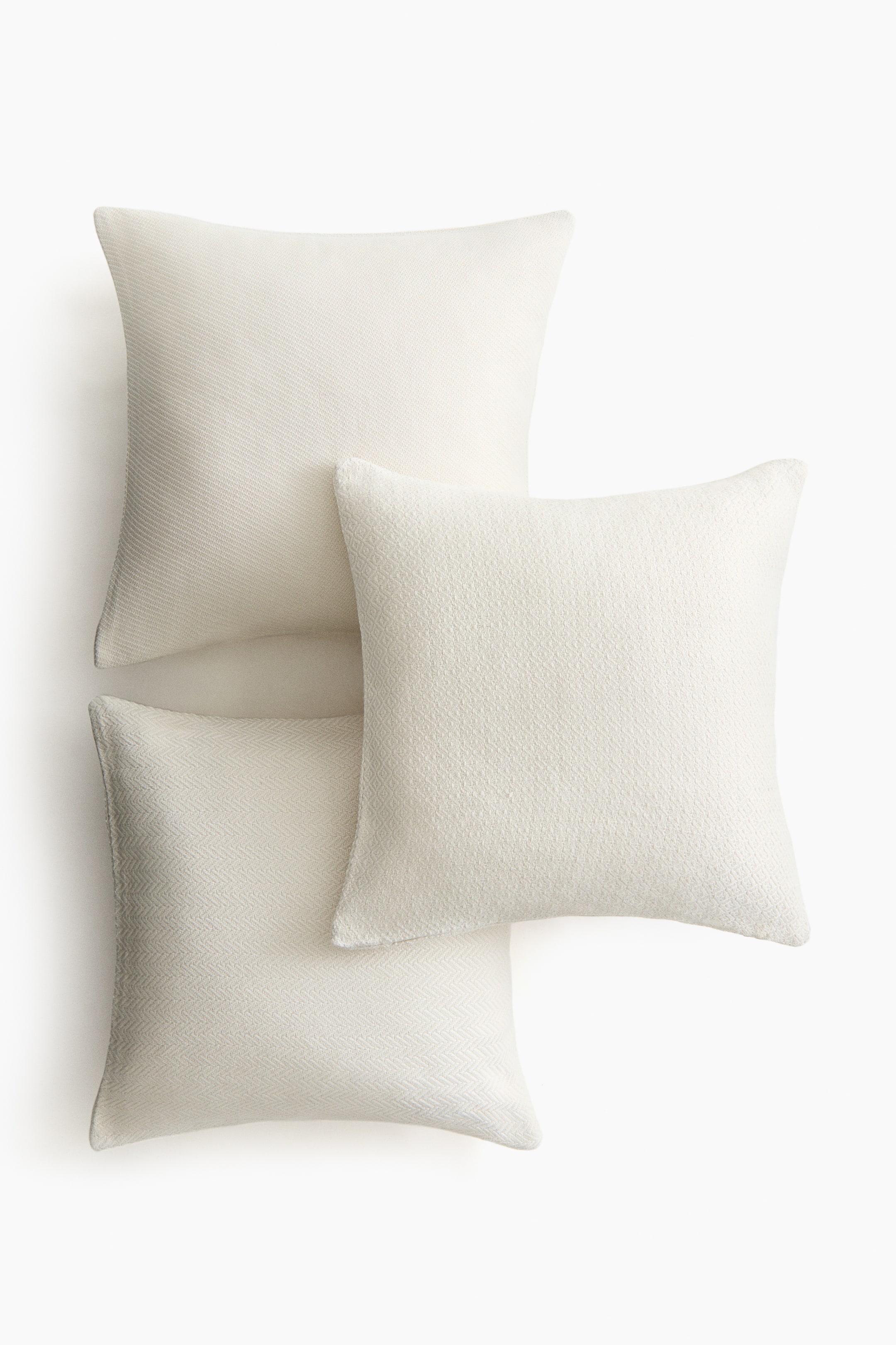 View larger image: 3-pack textured cushion covers - White - Home All | H&M GB 1
