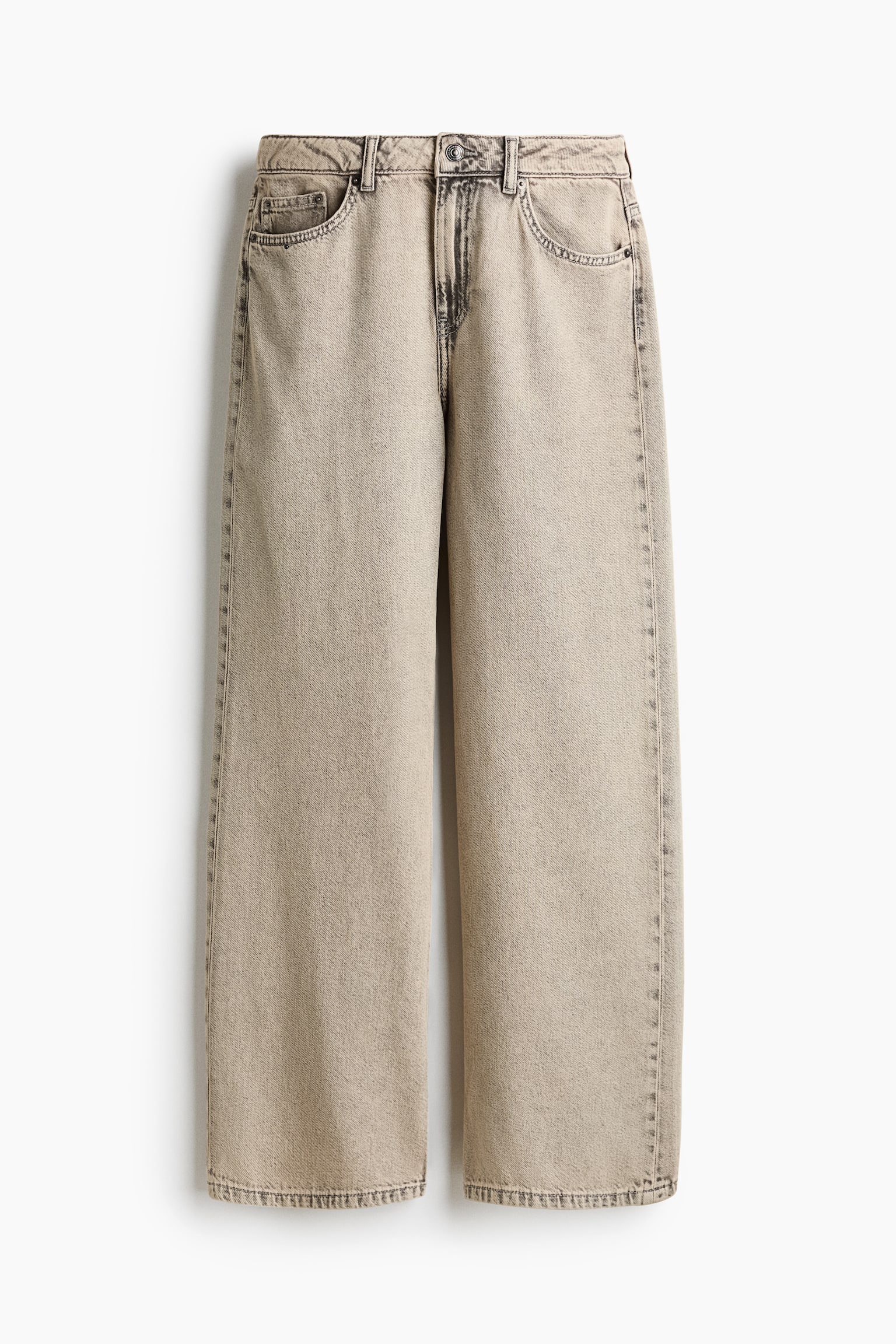 Baggy Regular Waist Jeans - Zakurzony beż/Ciemnoszary denim/Jasnoniebieski denim/Jasnoszary/Sprany niebieski denim/Jasnoniebieski denim/Zakurzony kremowy/Jasnoniebieski denim/Biały - 1
