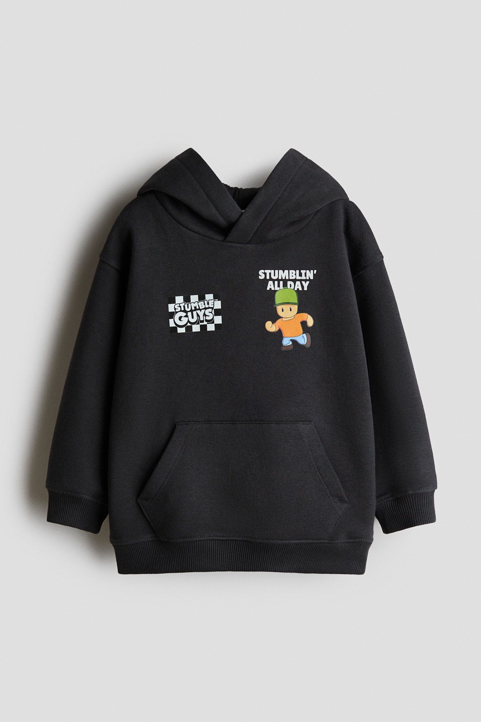 Printed hoodie - Black/Stumble Guys/Grey marl/Hot Wheels/Navy blue/New York Knicks/Red/Chicago Bulls/Washed black/Batman/Dark grey/TMNT/Light dusty blue/LEGO/Light beige/NBA/Dark brown/Pokémon/Red/Marvel Comics