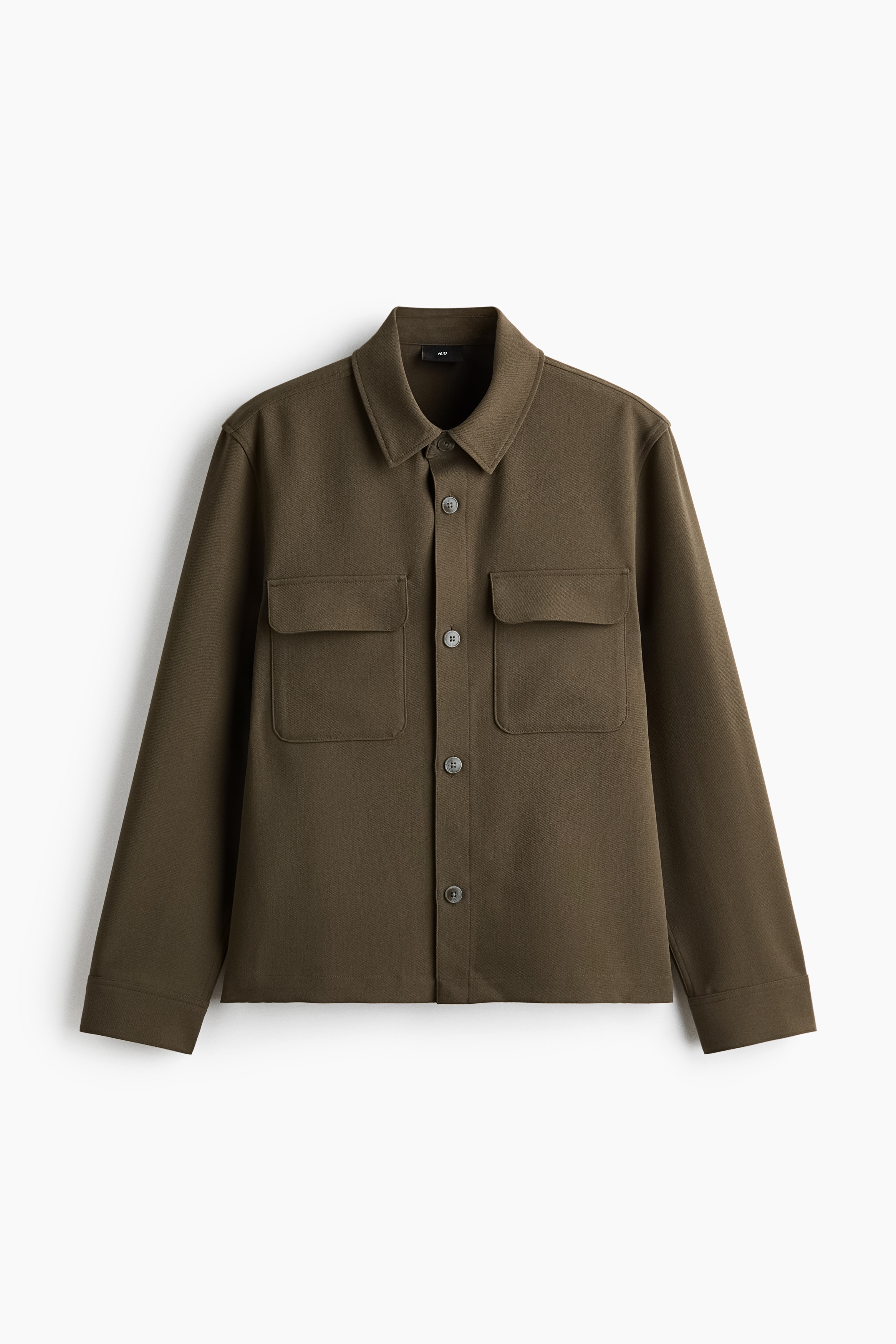 Overshirt - Dark khaki green/Dark brown
