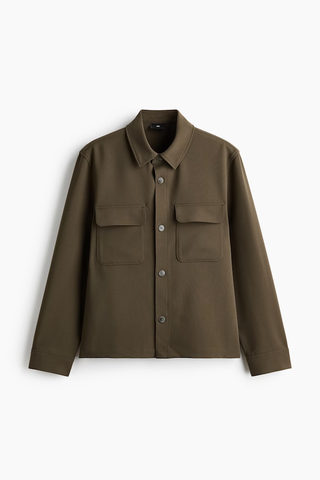 Overshirt - Dark khaki green/Dark brown - 1