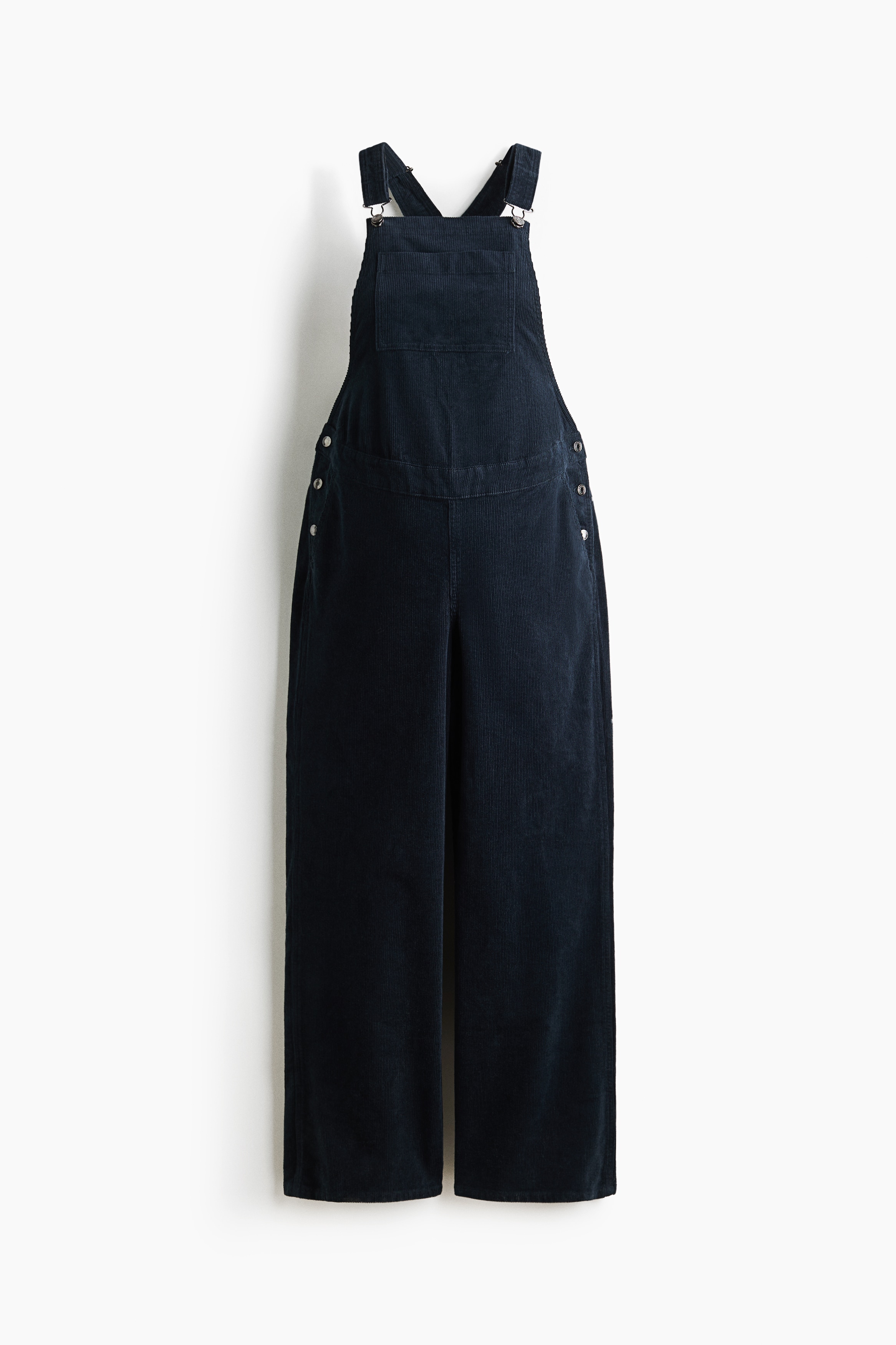 MAMA Cotton corduroy dungarees - Navy blue