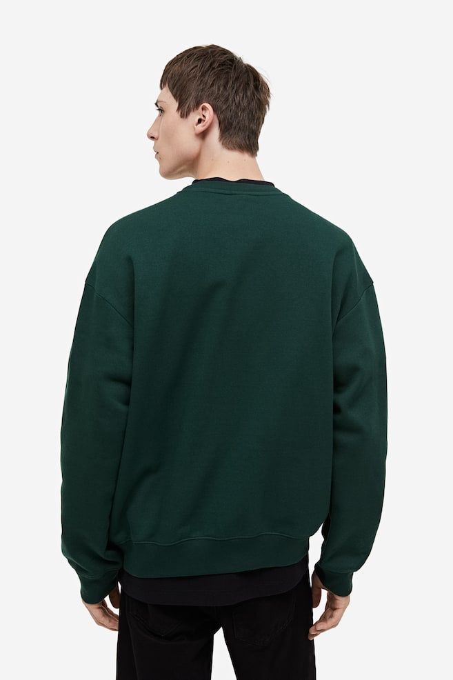 Relaxed Fit Sweatshirt - Dark green/Black/Light grey marl/White/dc/dc/dc/dc/dc/dc/dc/dc/dc/dc/dc/dc/dc - 7
