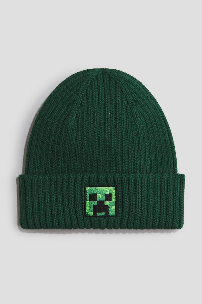 Appliquéd beanie - Dark green/Minecraft/Dusty blue/Pokémon - 1