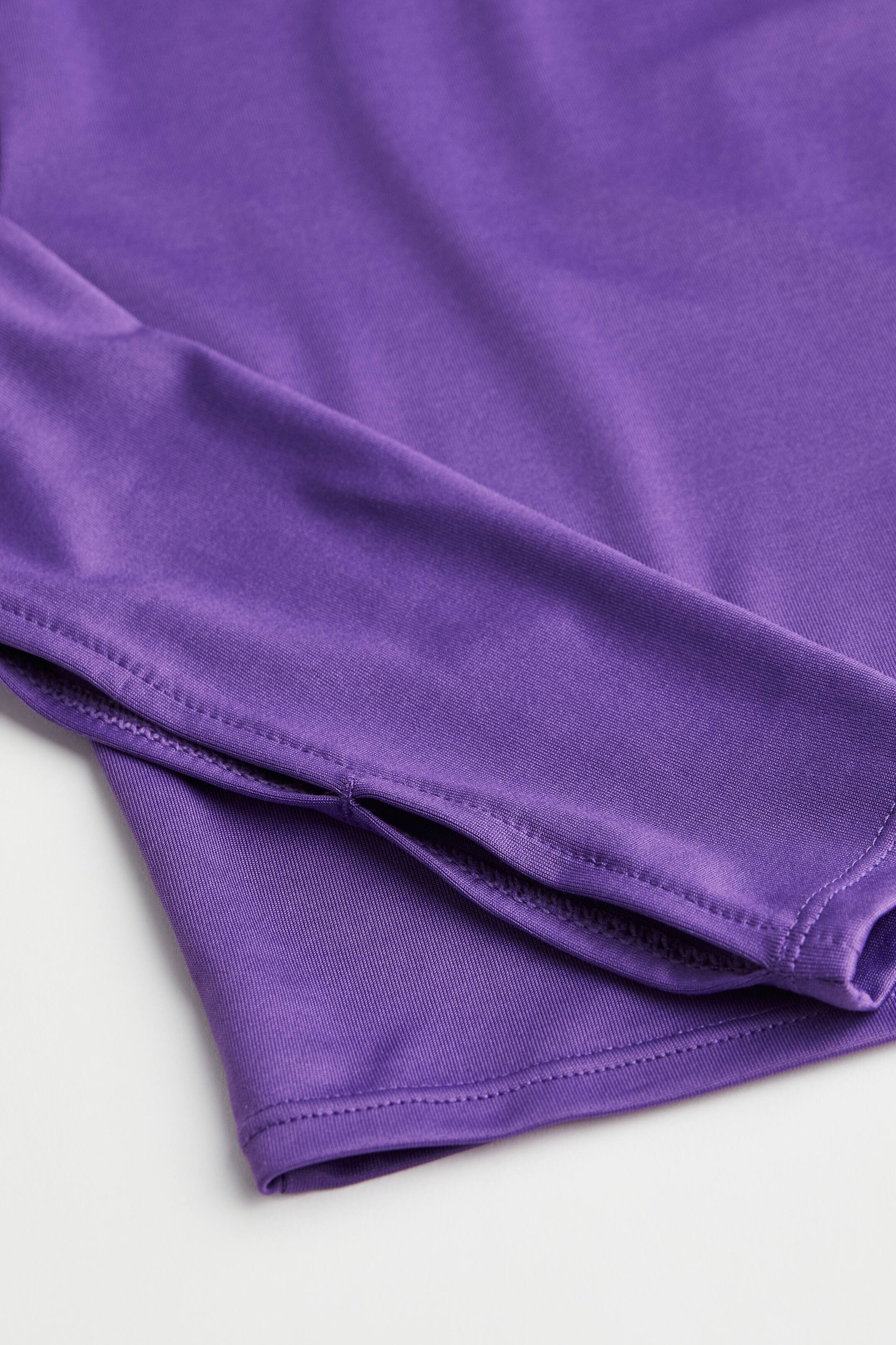 拡大画像を表示: リブコットンジャージー クロップドトップス - パープル - Kids | H&M JP 2