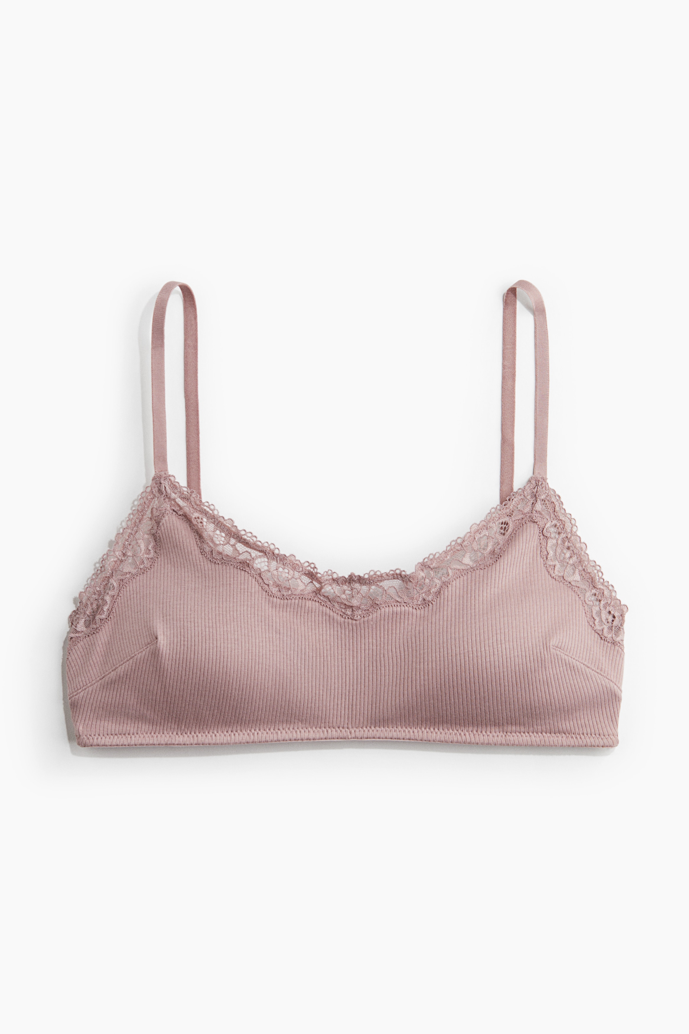 Dolgulu Yumuşak Jarse Sütyen - Tozlu pembe/Beyaz/Çiçekli