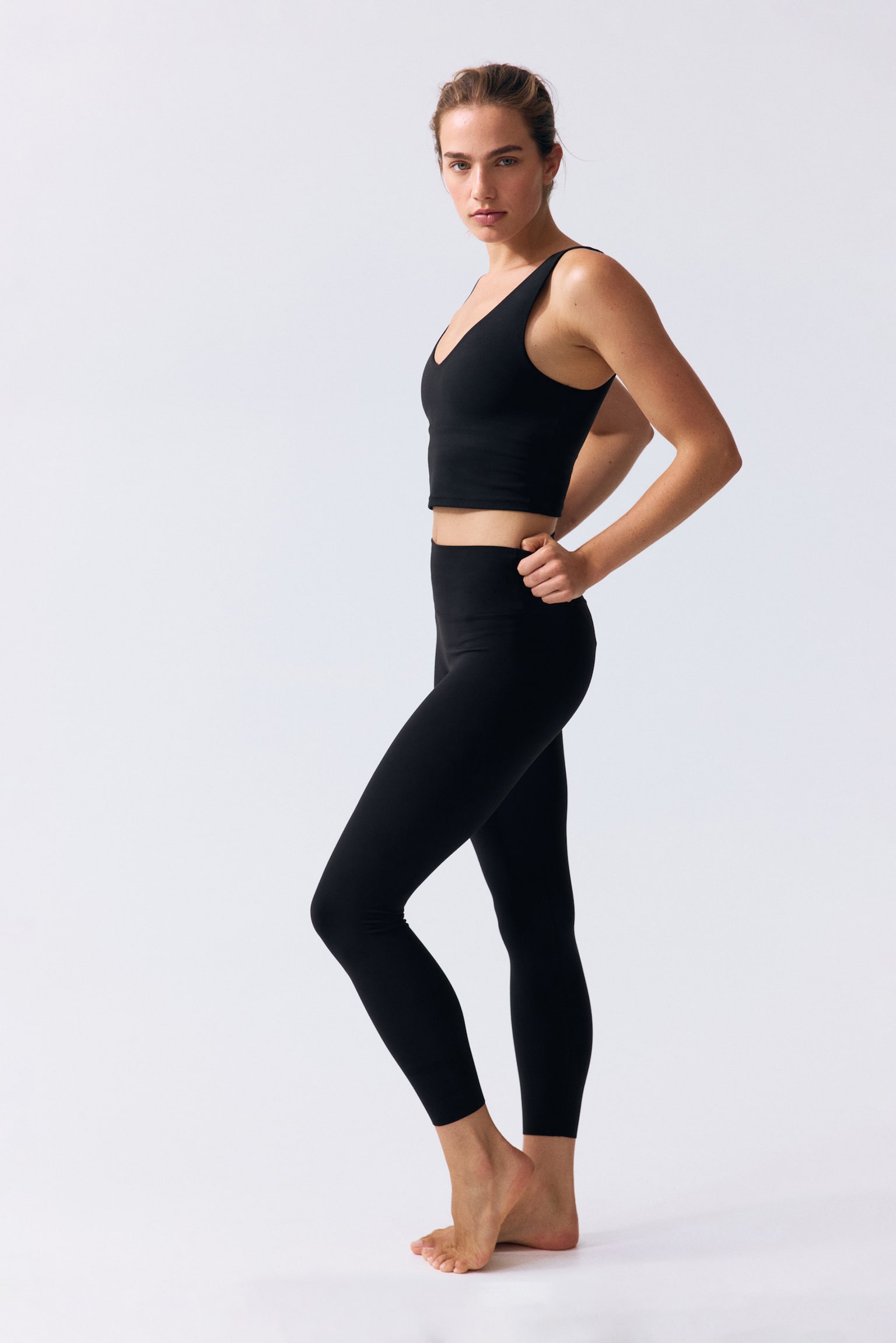Sportske helanke do gležnjeva SoftMove™ - Crna/Toplosmeđa - 2