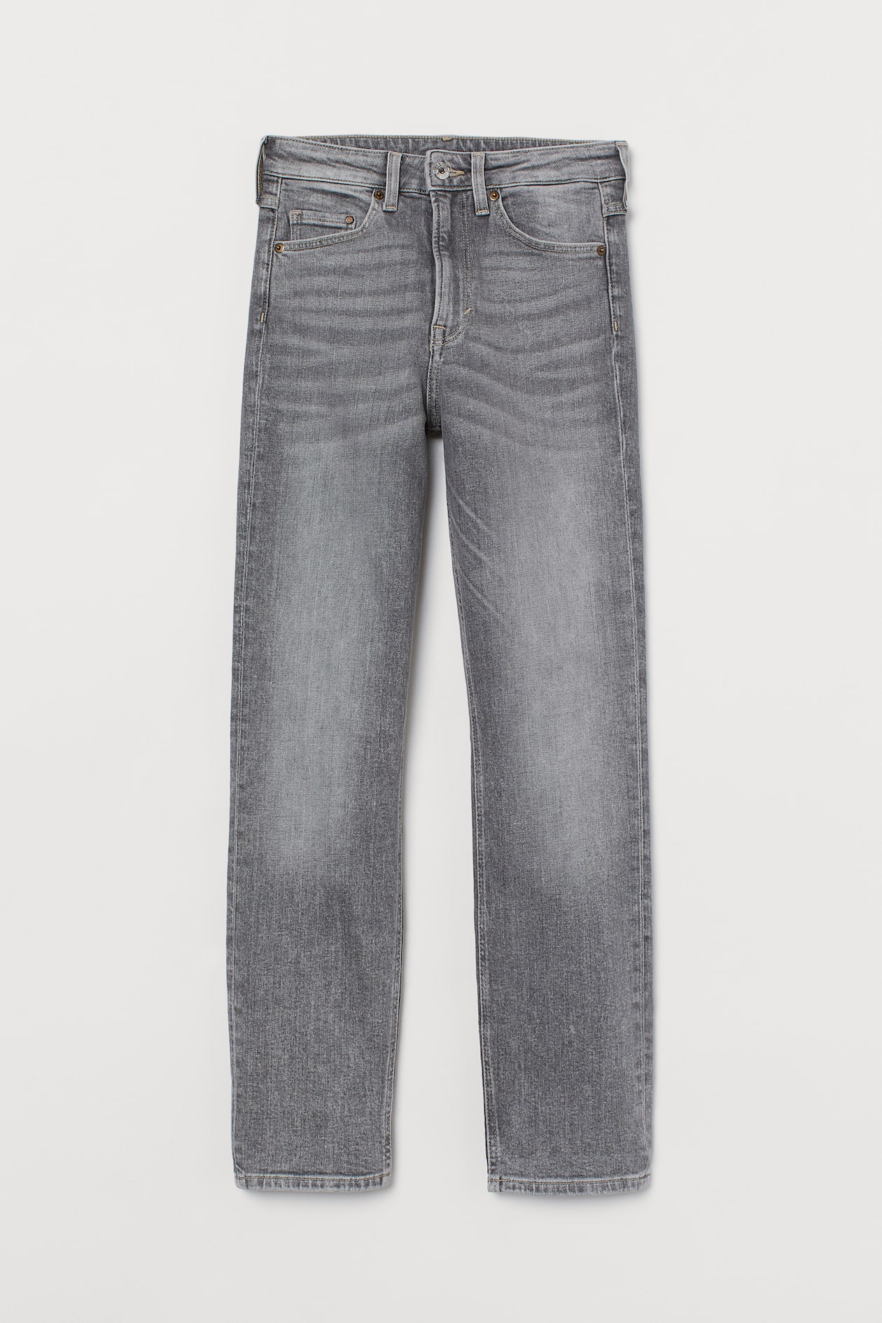 Vintage Slim High Ankle Jeans - High waist - Ankle-length - Light gray ...