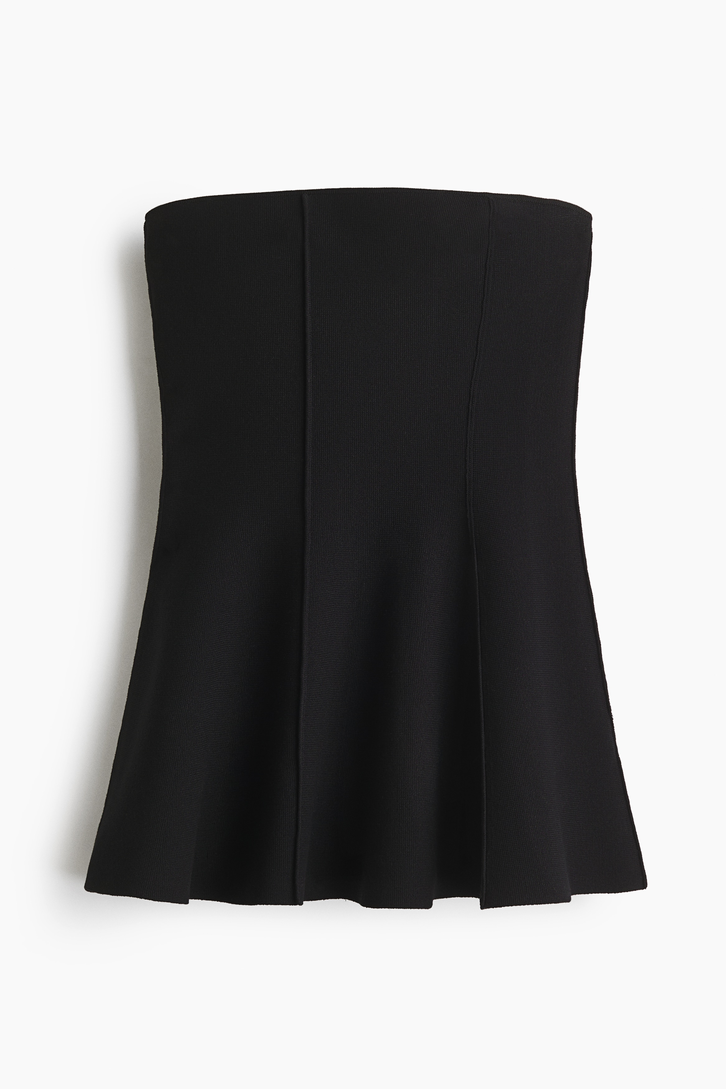 Top peplum tubular - Preto/Bege