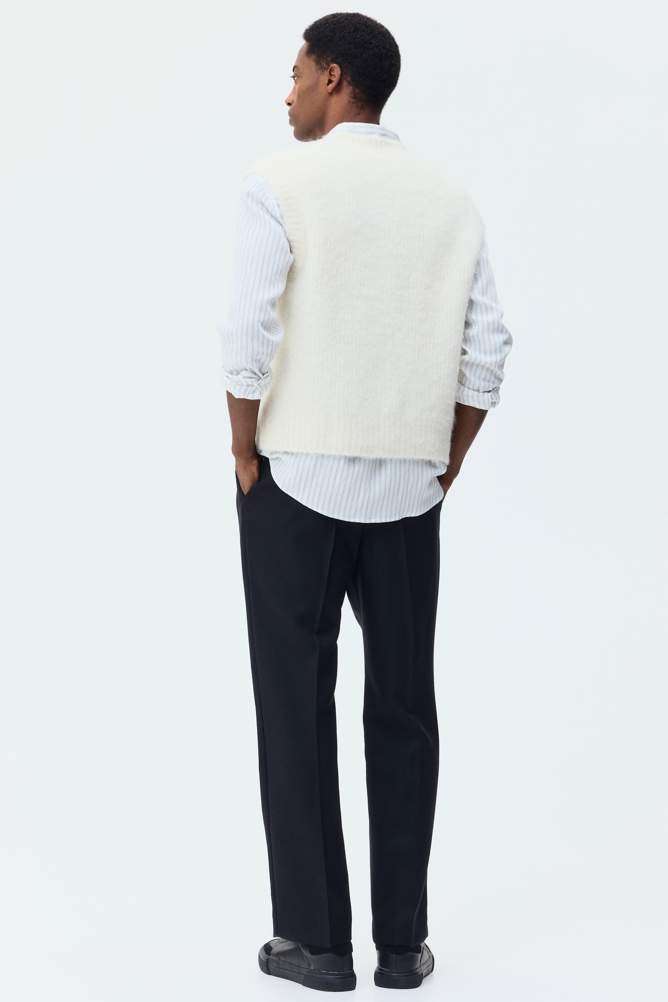Prikaži veću sliku: Loose Fit Alpaca-blend sweater vest - Krem - Men | H&M RS 4