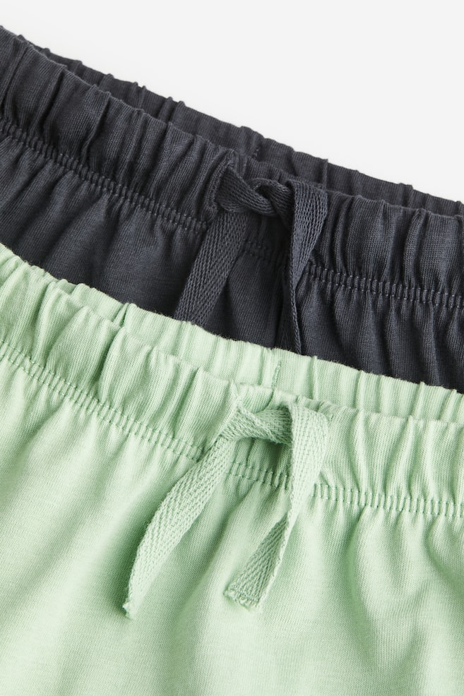 2-pak shorts i jersey - Lysegrøn/Mørkegrå/Lys rosa/Jordbær/Lyseblå/Hvaler/Beige/Skildpadder - 2