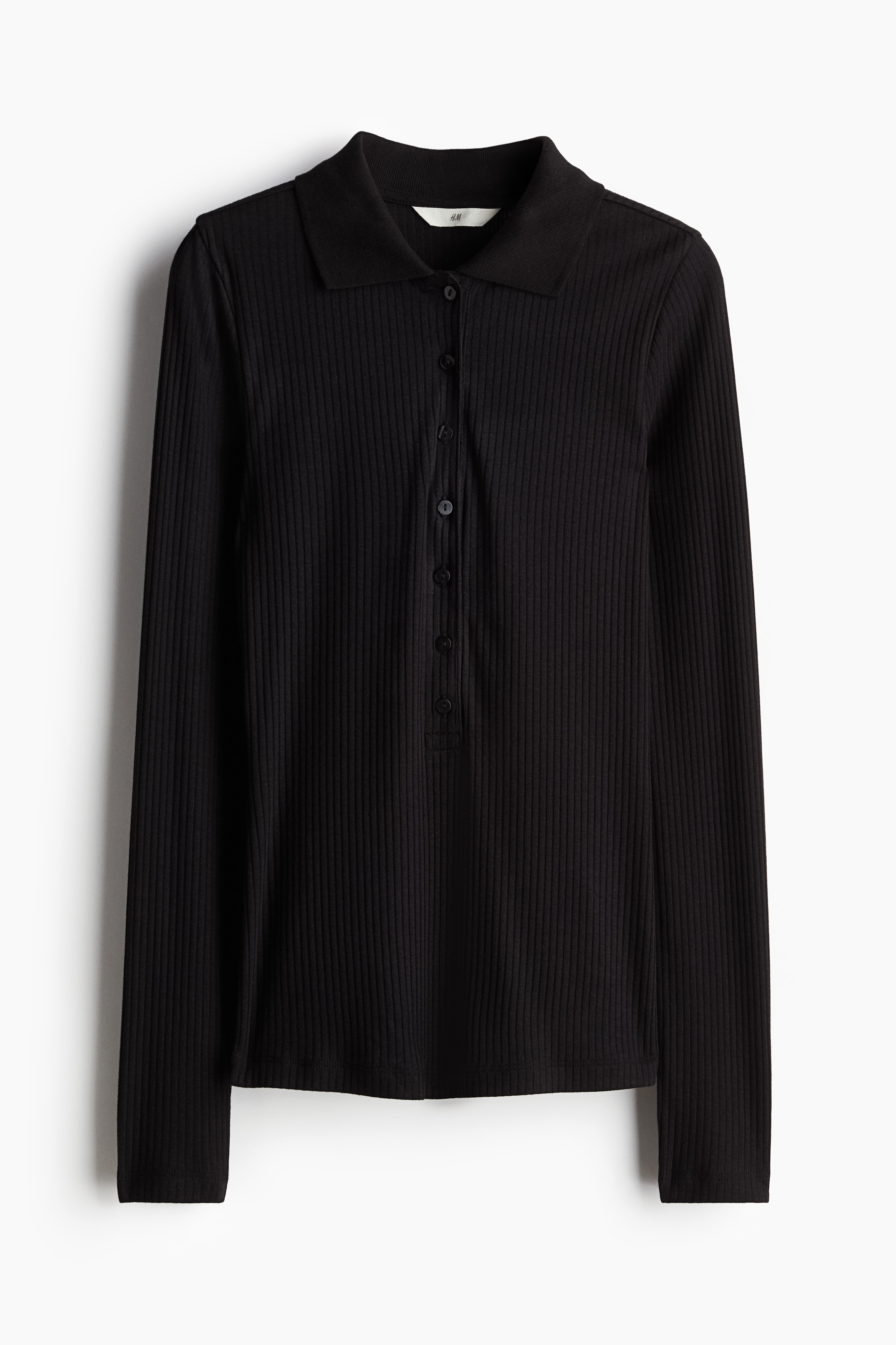 Ribbed polo shirt