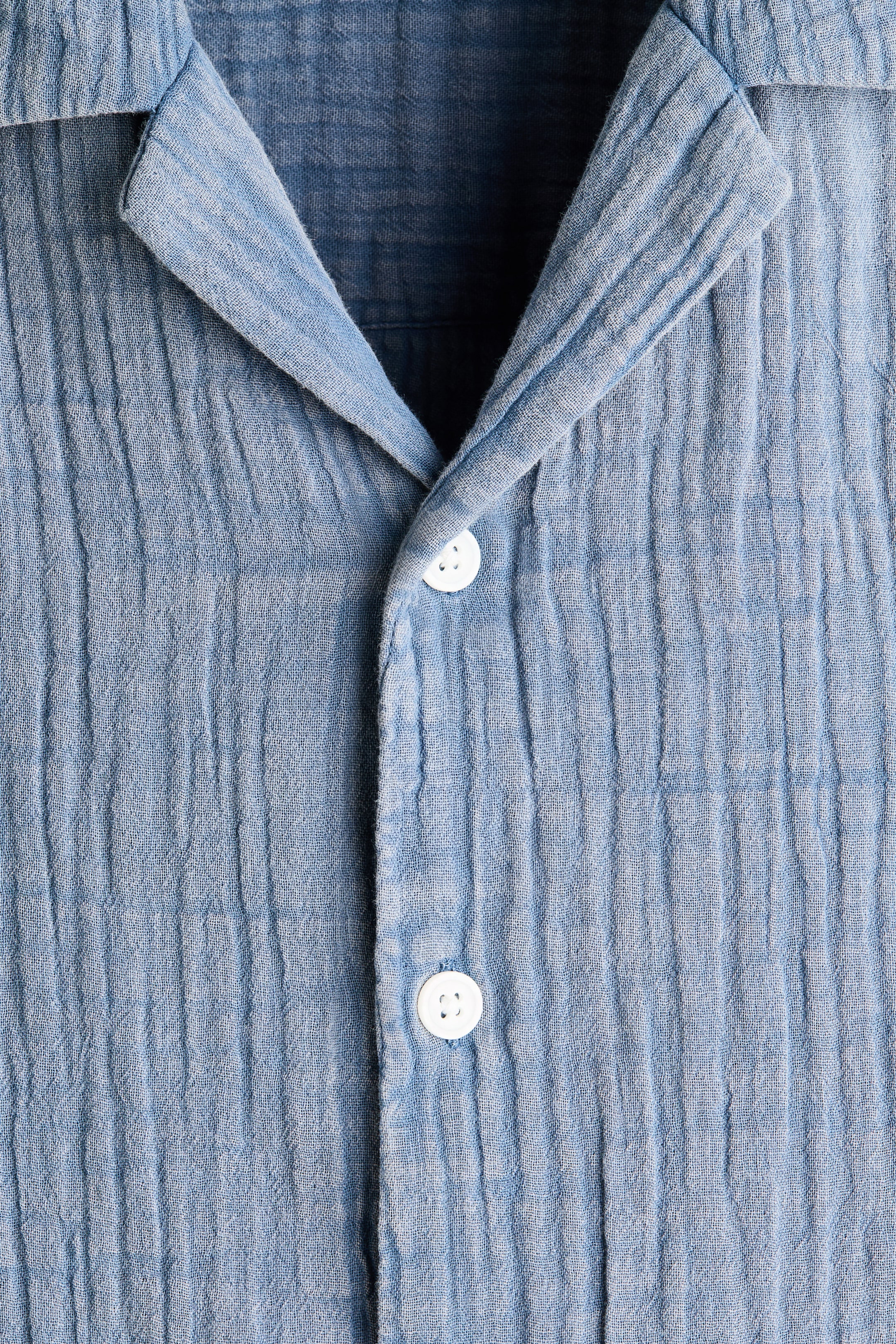 Relaxed-Fit Short-Sleeved Muslin Shirt
