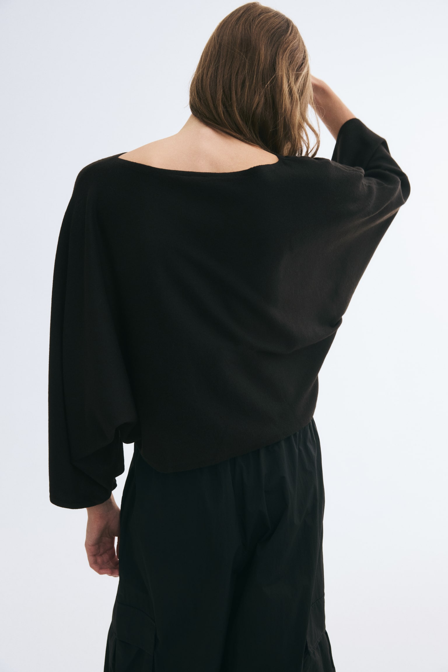 Женский топ H&M Knit Cape Top, цвет: Чёрный — фото 4