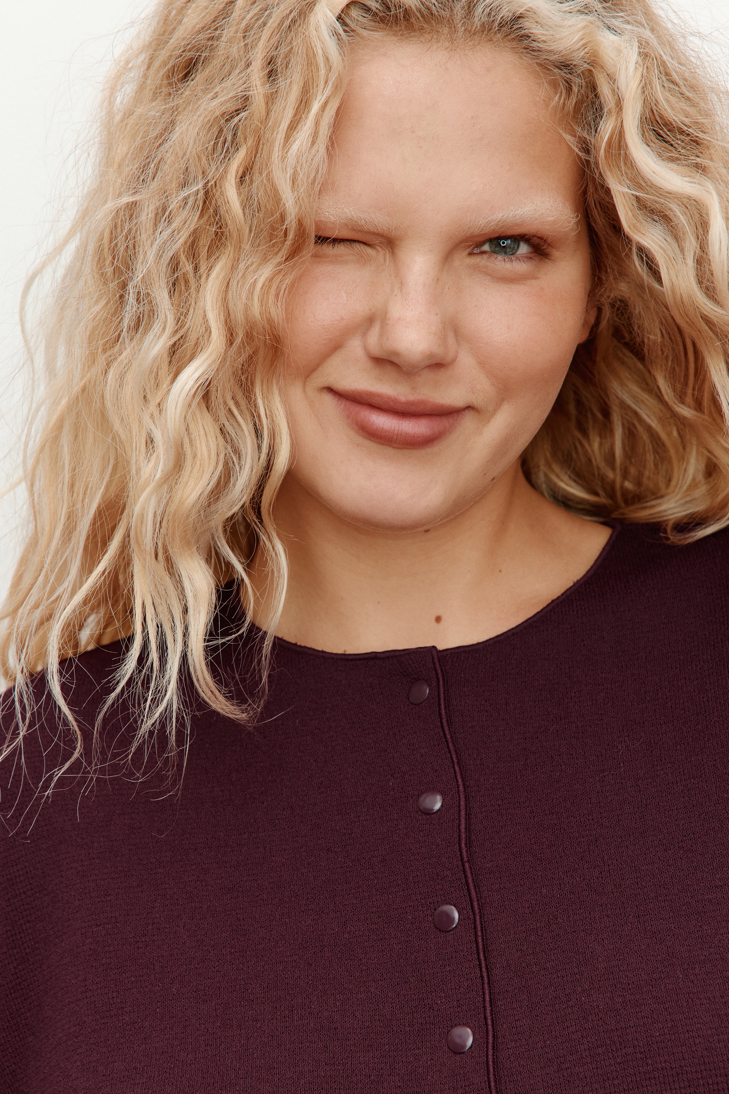 H & M - テクスチャードニットカーディガン - ピンク