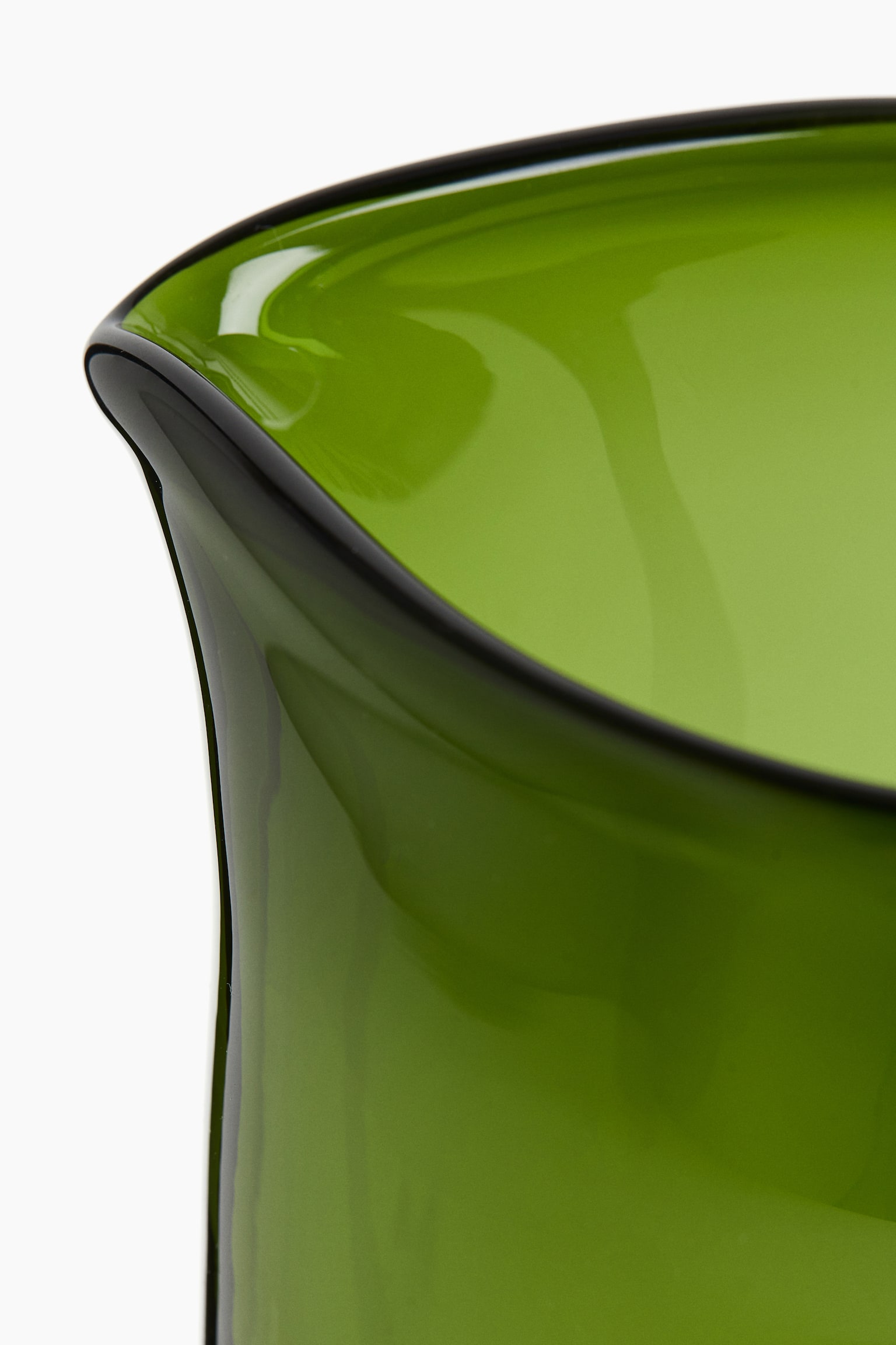 Tapered glass jug - Olive green/Clear glass - 3