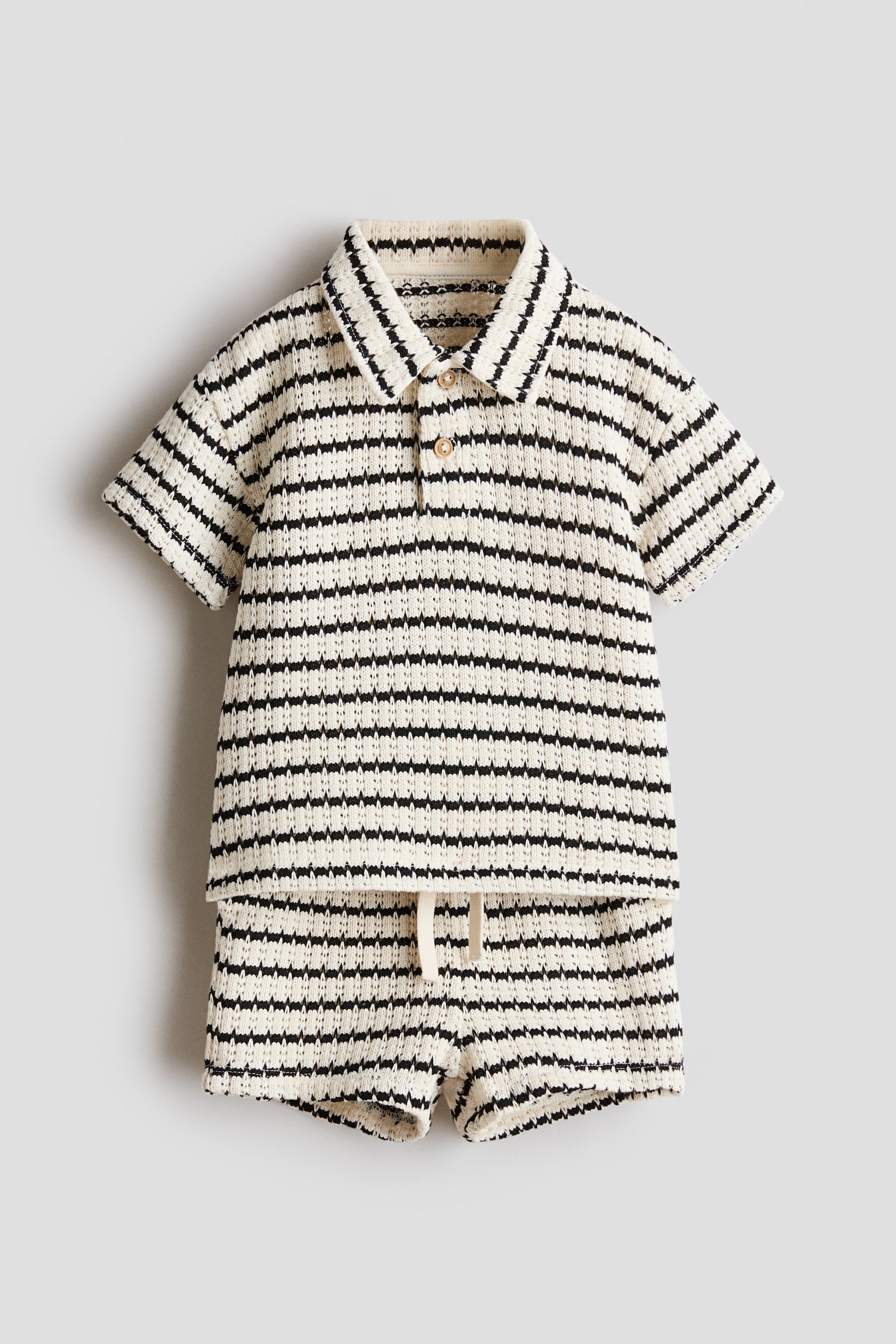 Ensemble 2 pièces en tricot de coton ajouré