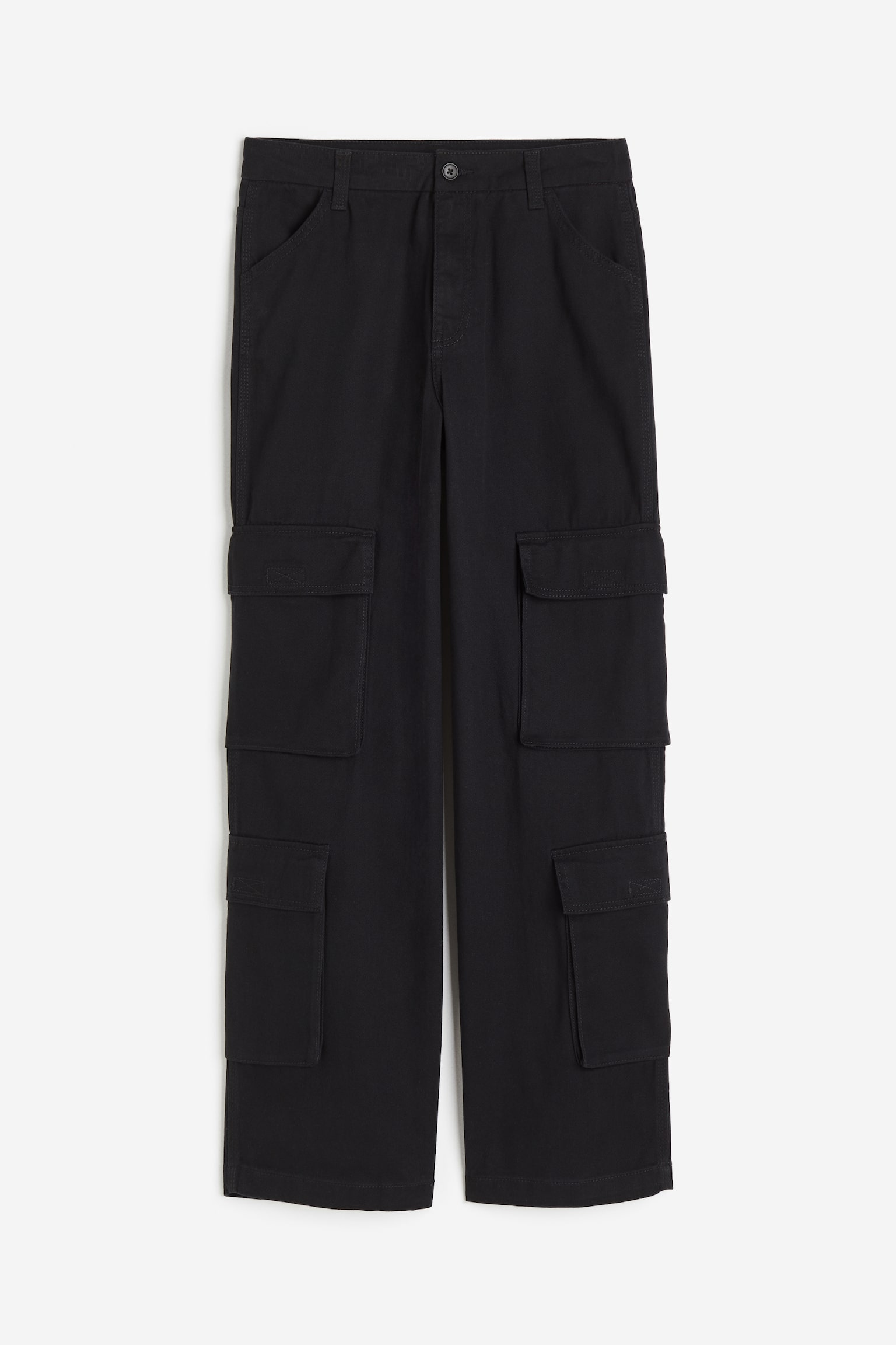 Twill cargo trousers - Black/Cream/Beige/Grey - 2