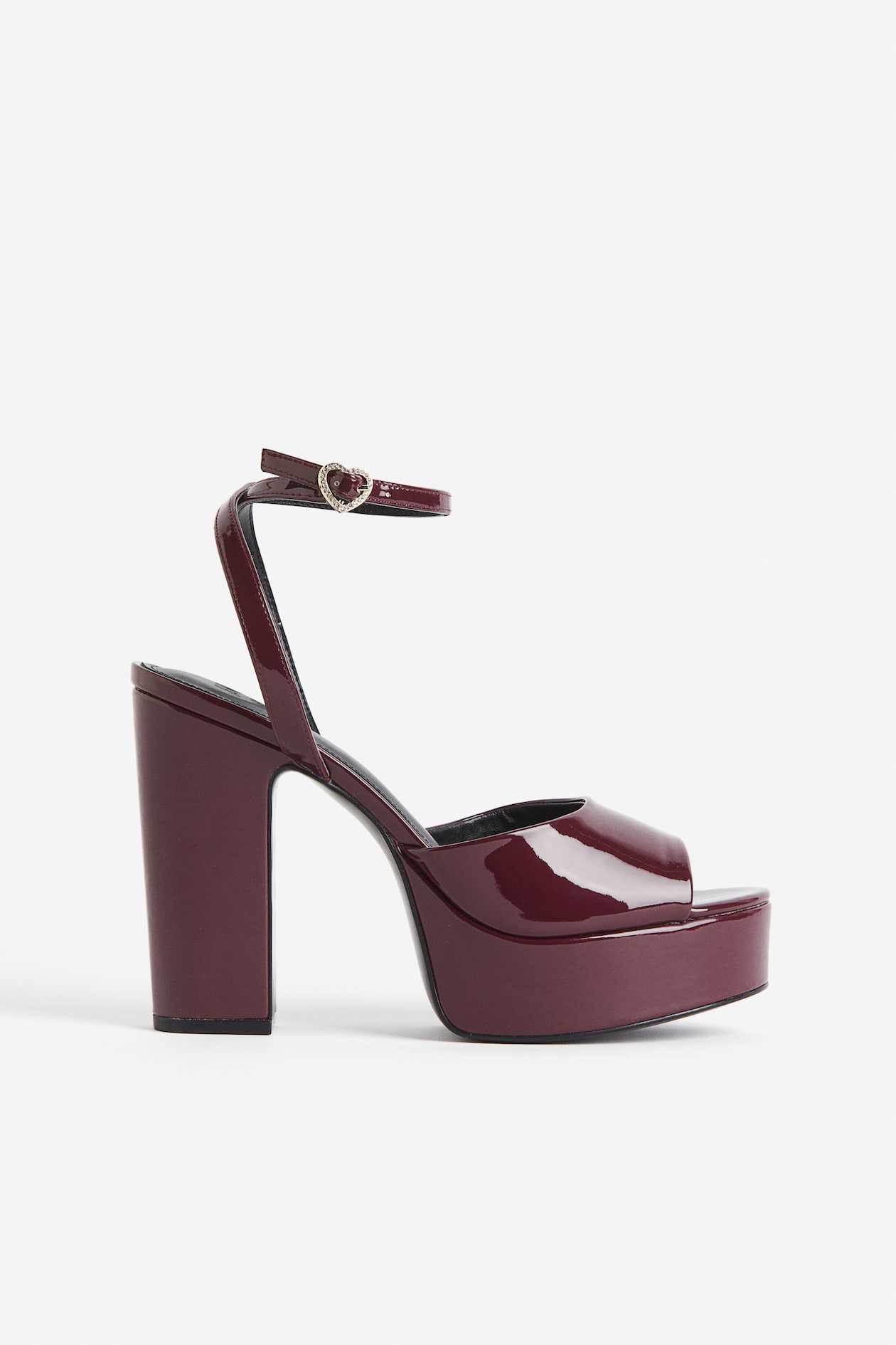 Heeled platform sandals Burgundy Ladies H&M - Main Image