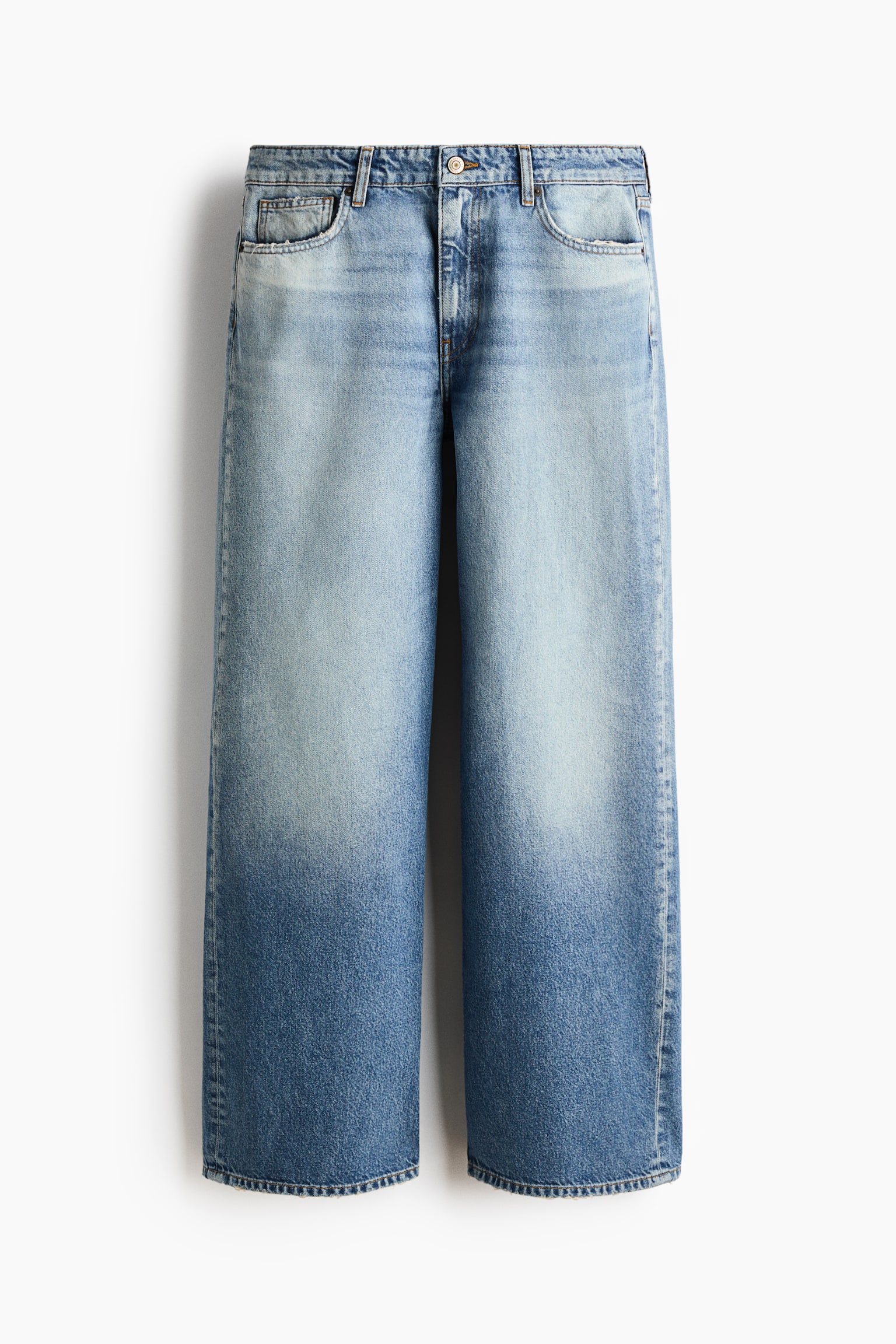 Baggy Regular Waist Jeans - Blu denim - 2