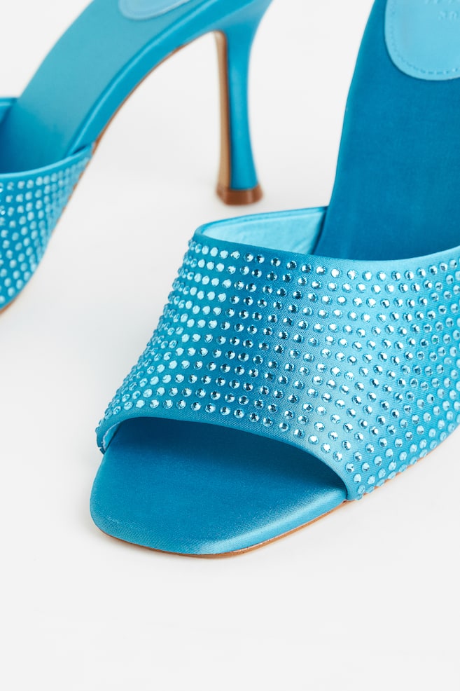 Mules à strass - Turquoise - 5