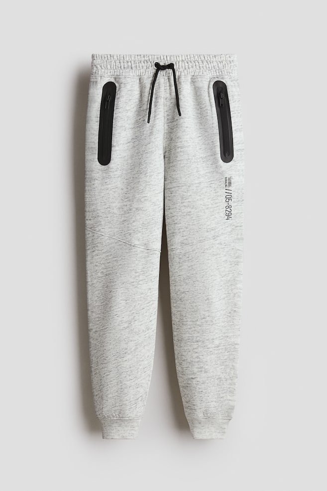 Sweatshirt joggers - Light grey marl/Black - 1