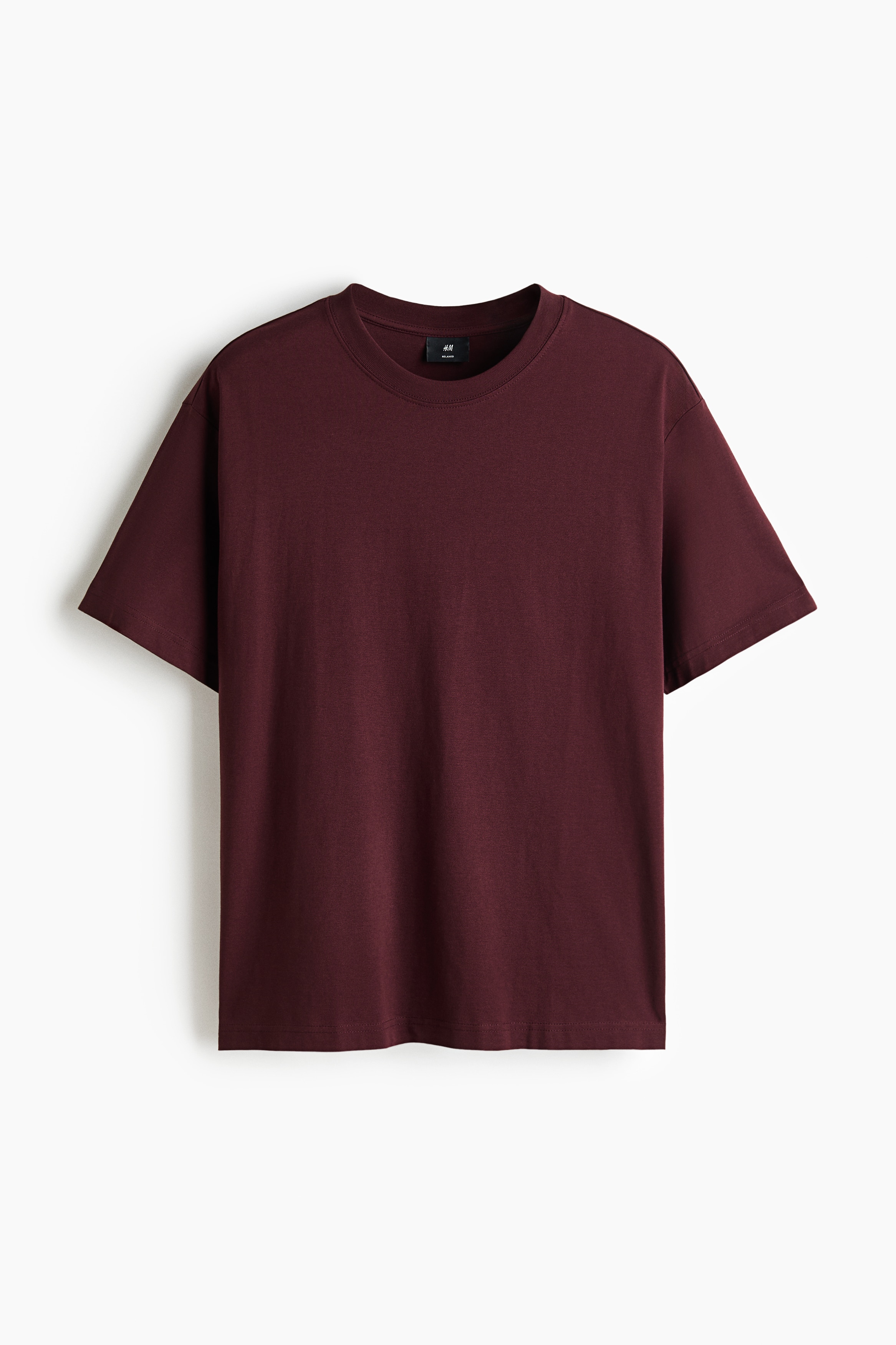 T-shirt Relaxed Fit - Vinrød/Sort/Hvid/Lyseblå/Blå/Mørkegrå/Lyslilla/Beige/Skovgrøn/Mørk blågrøn/Kakigrøn/Brun/Mørk blommelilla