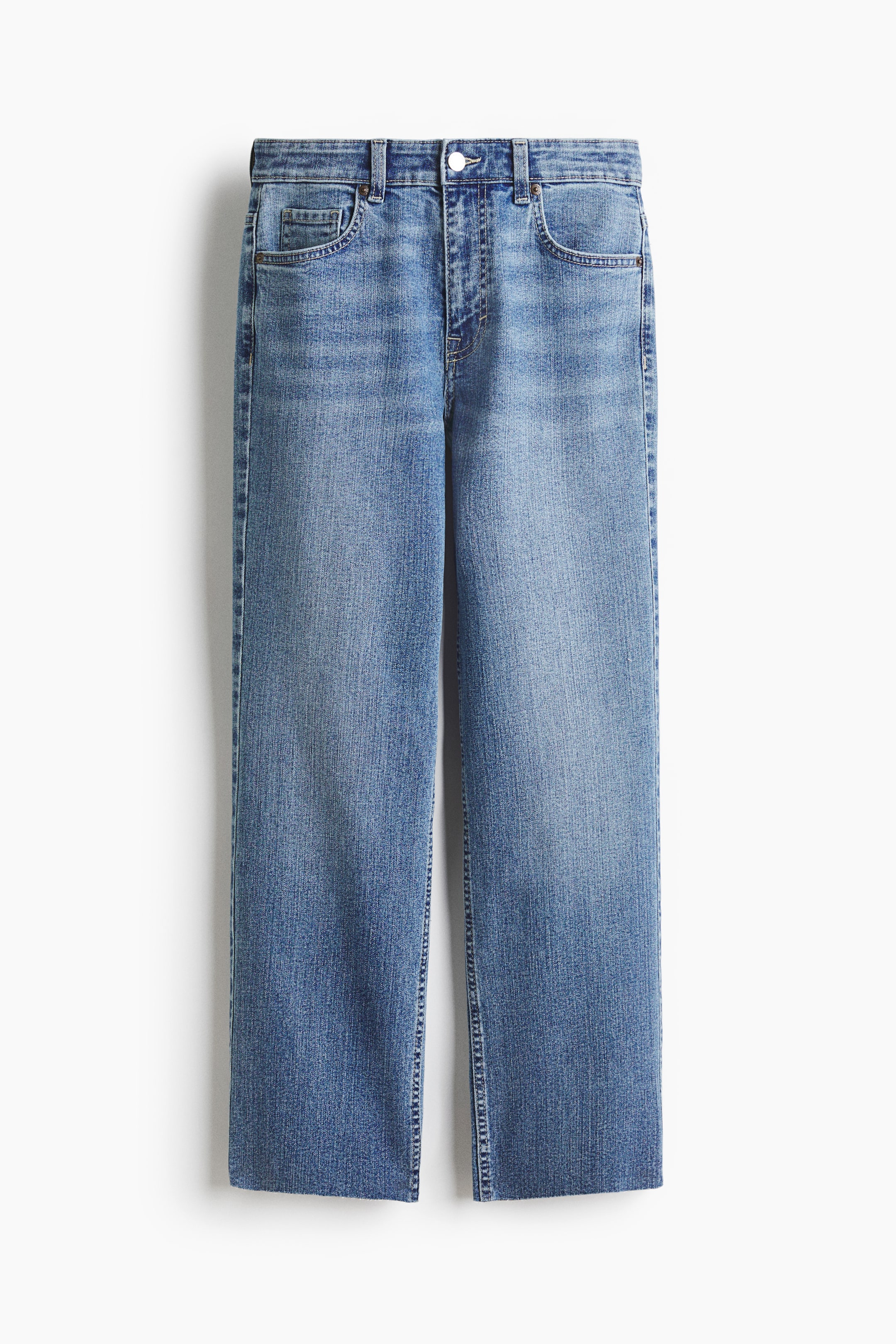 View larger image: Flared Regular Waist Ankle Jeans - Light denim blue - Ladies | H&M US 1