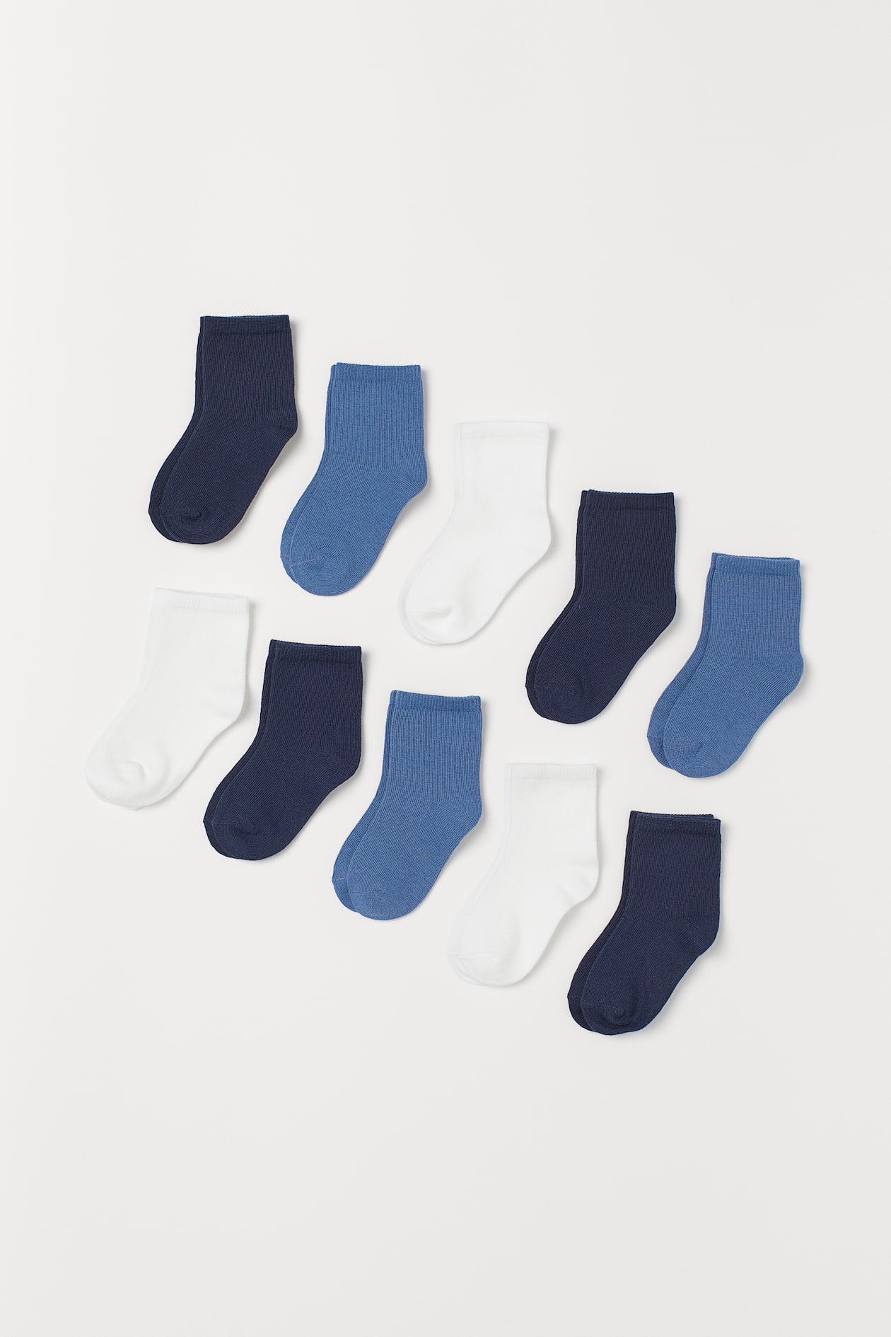 10-pack Socks - Blue/white - Kids | H&M US