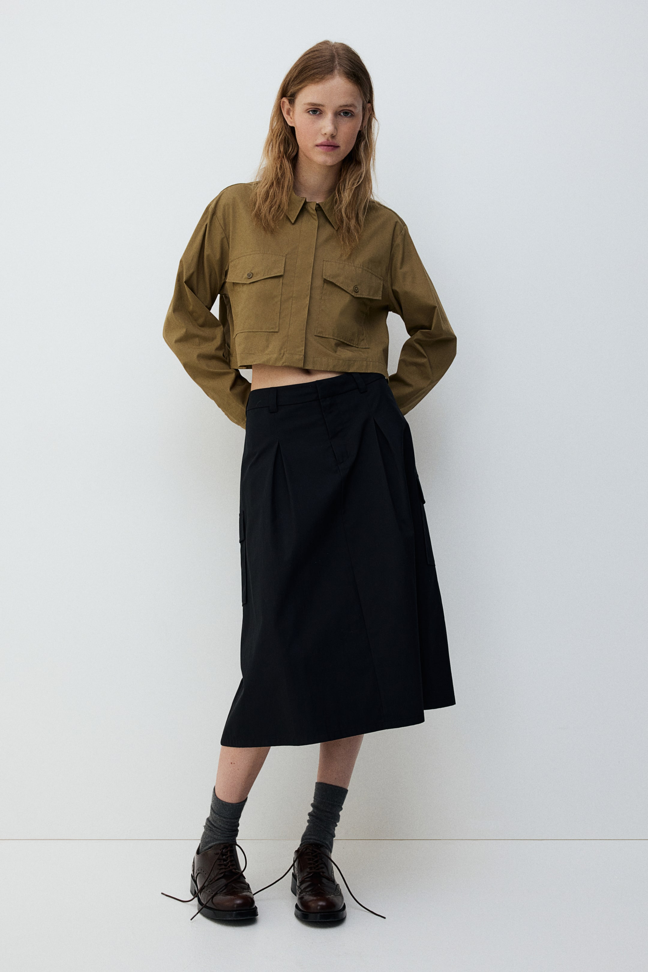 A-line Cargo Skirt