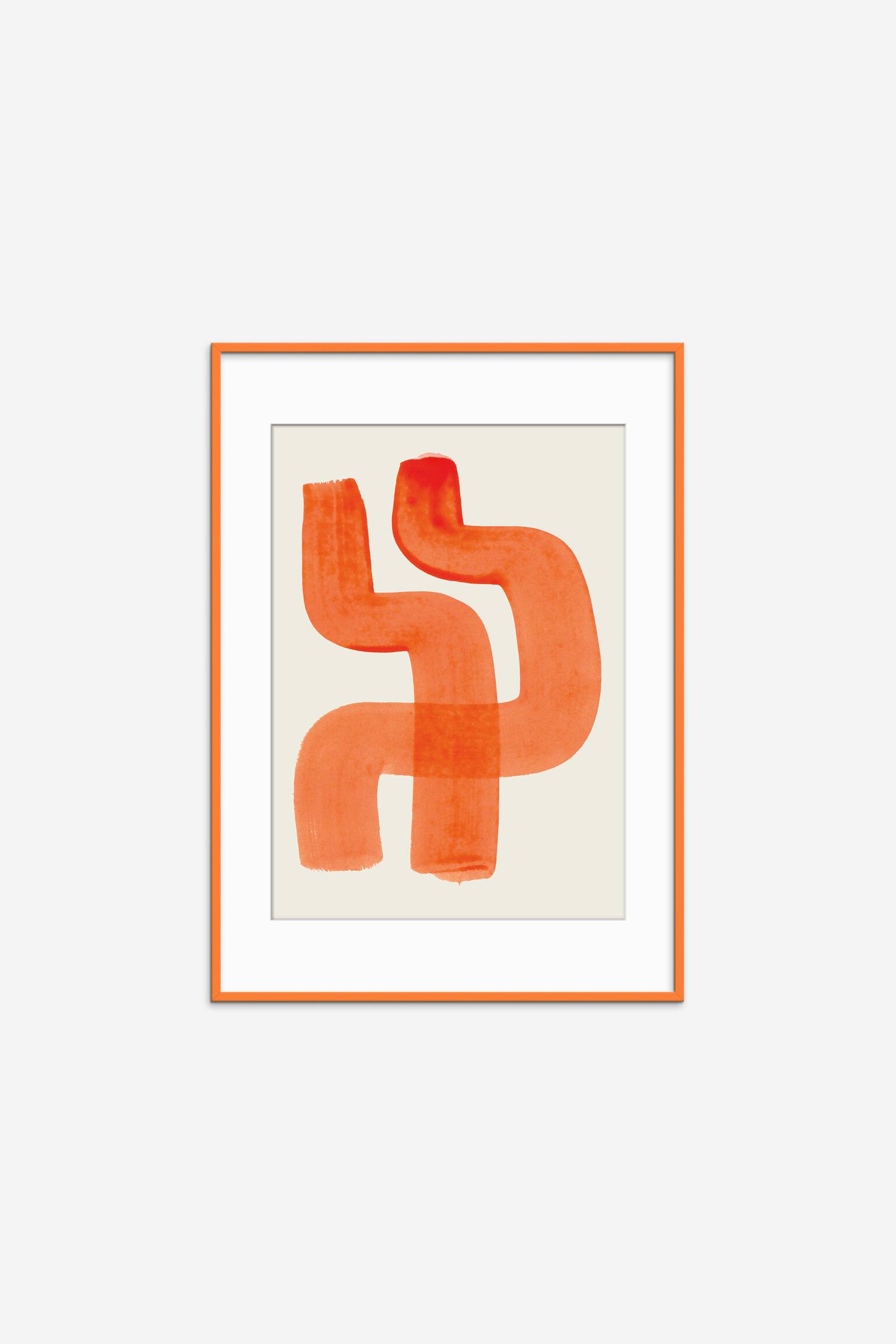 Ejaaz Haniff - Midnigt Hug (framed) - Orange - 1
