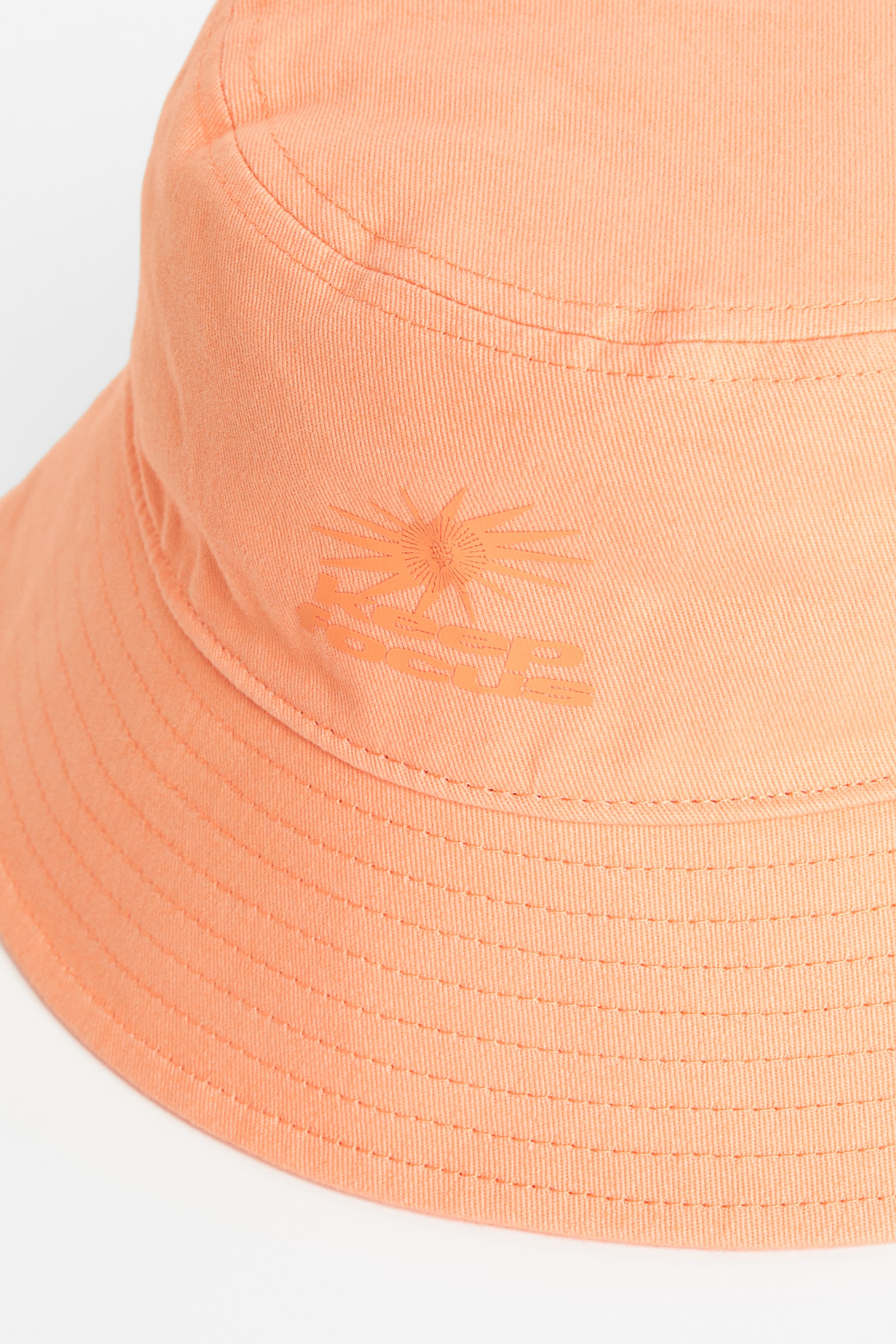 Cotton bucket hat - Light orange/Keep Focus - 2