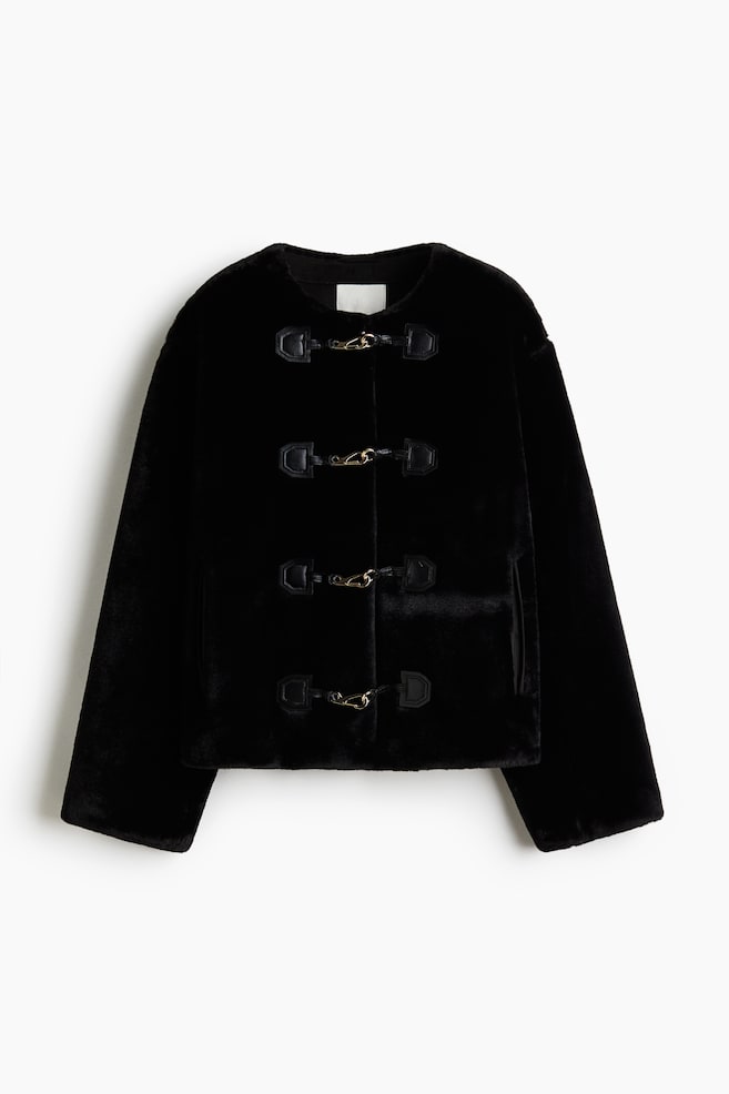 Chaqueta estilo trenca - Negro/Topo oscuro/Beige claro - 1