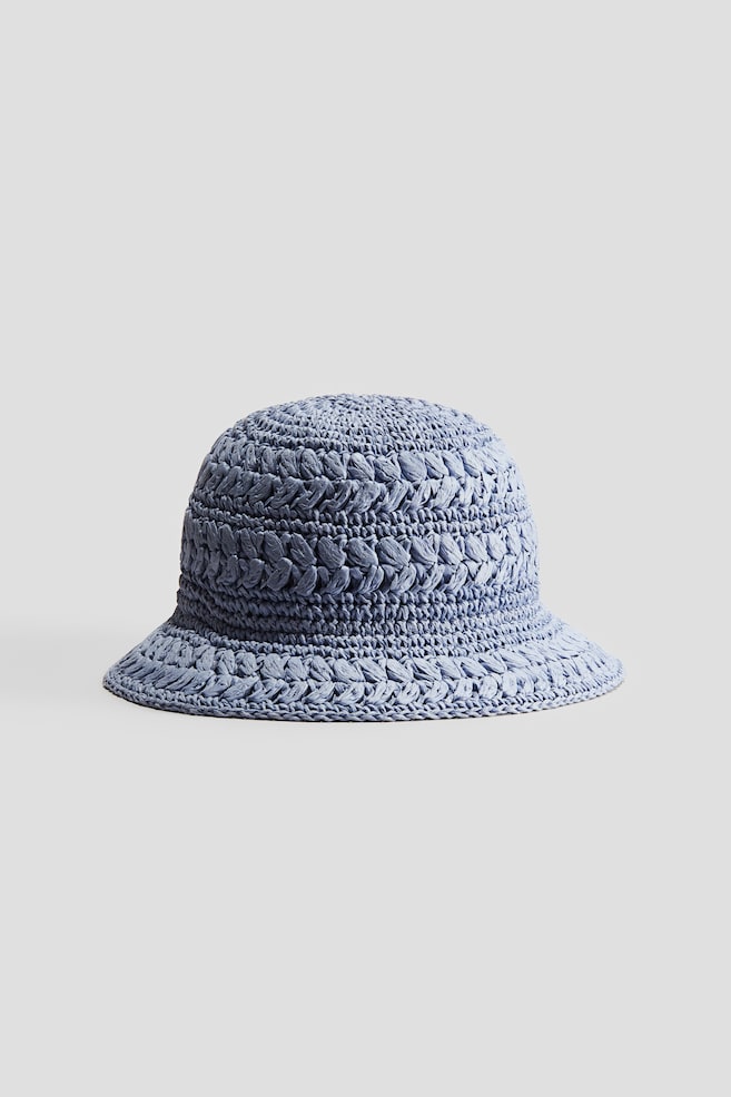Straw hat - Dusty blue - 1
