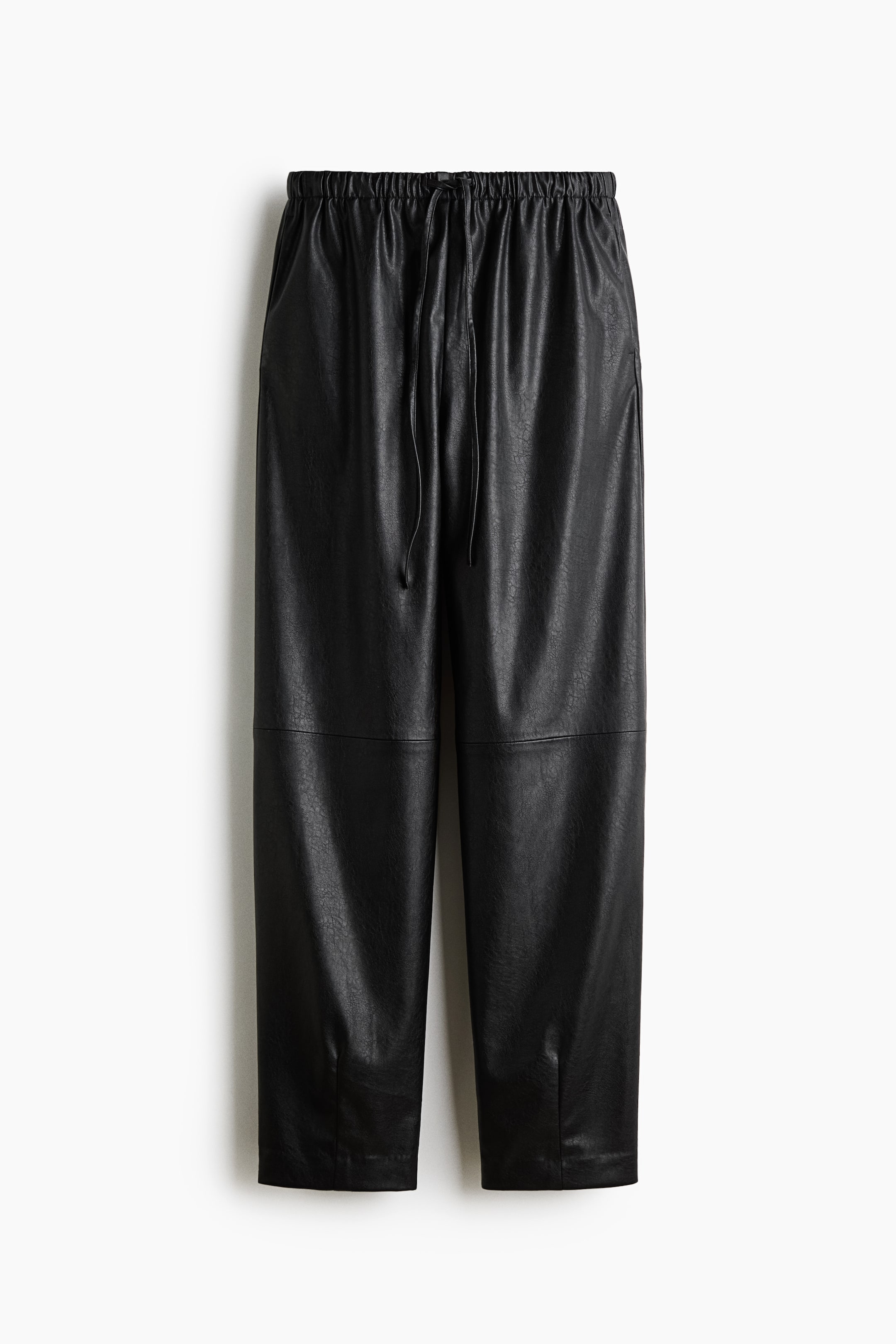 Pantalon tonneau en tissu enduit
