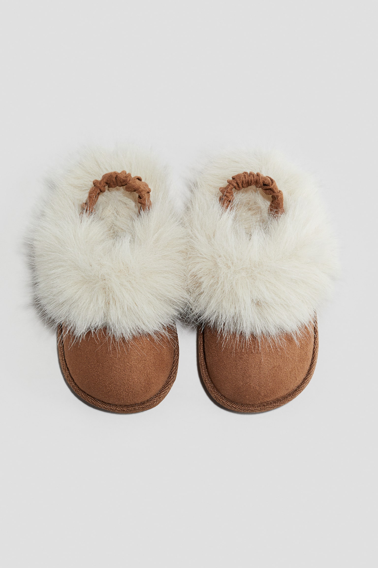 Fluffy-lined slippers - Light brown - 3