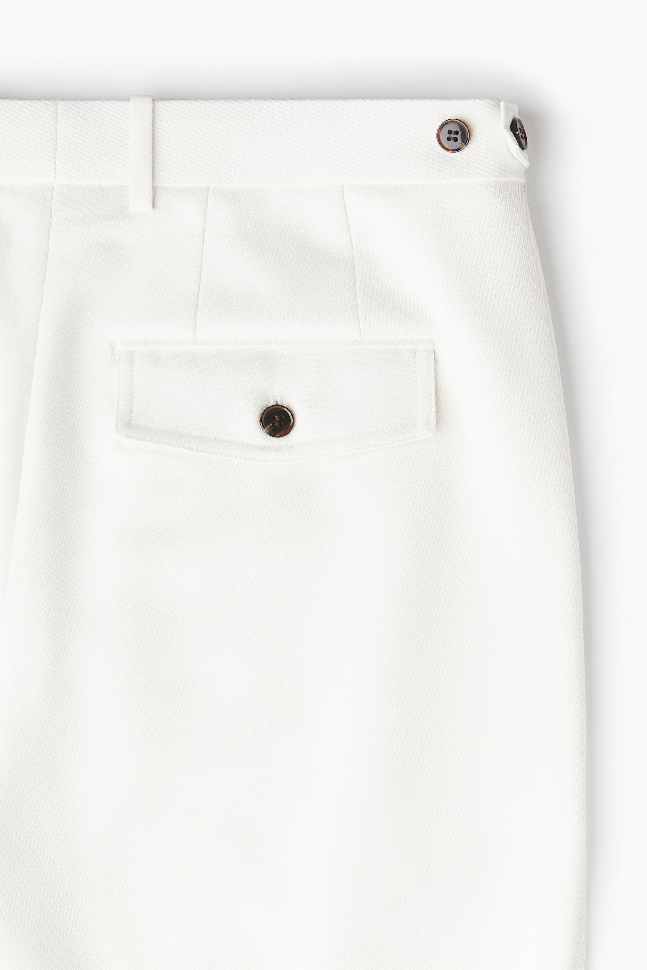 Regular Fit Cropped trousers - Cream - Men | H&M GB 6