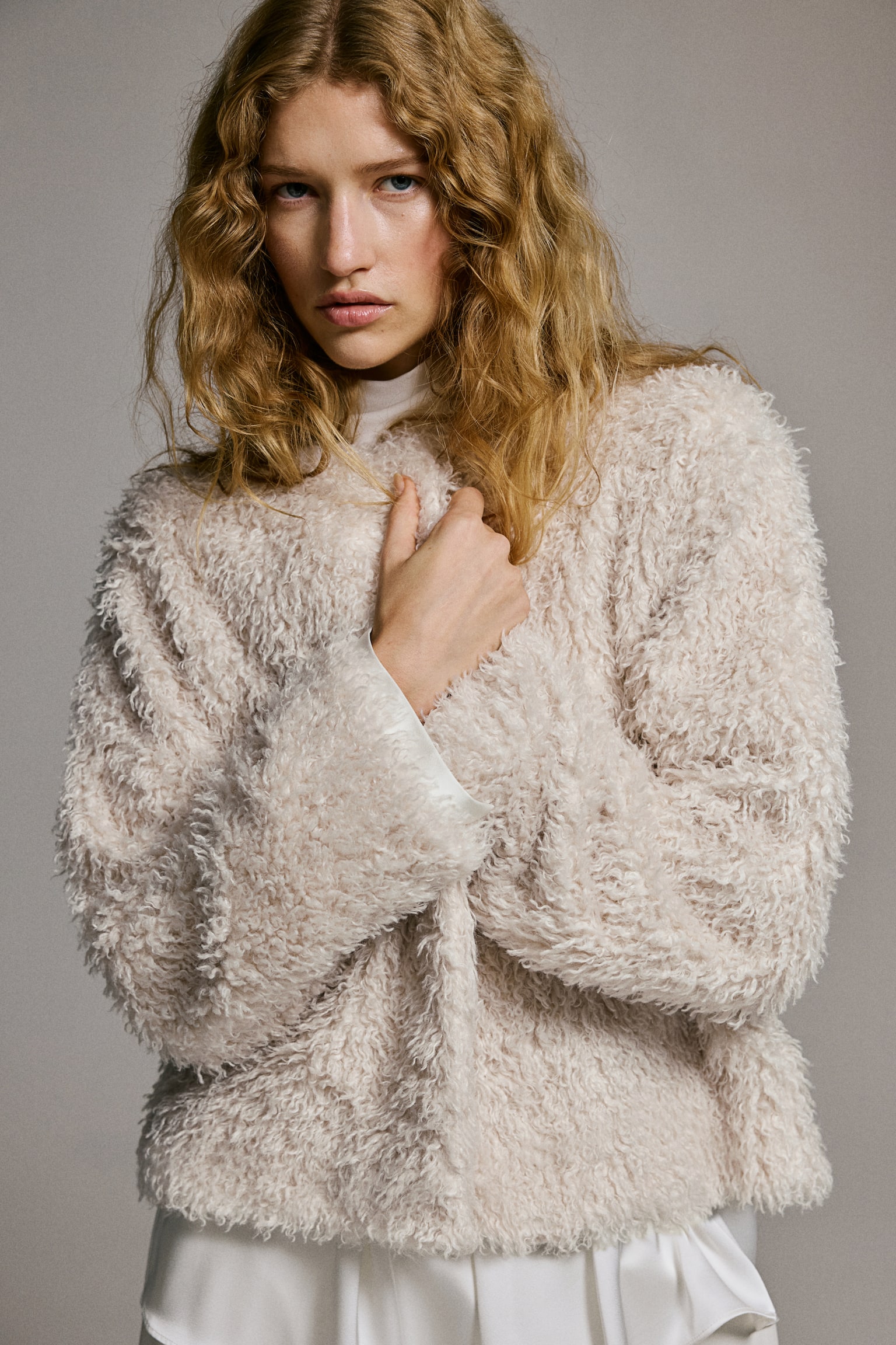 Jacket - Light beige/Dark brown - 3