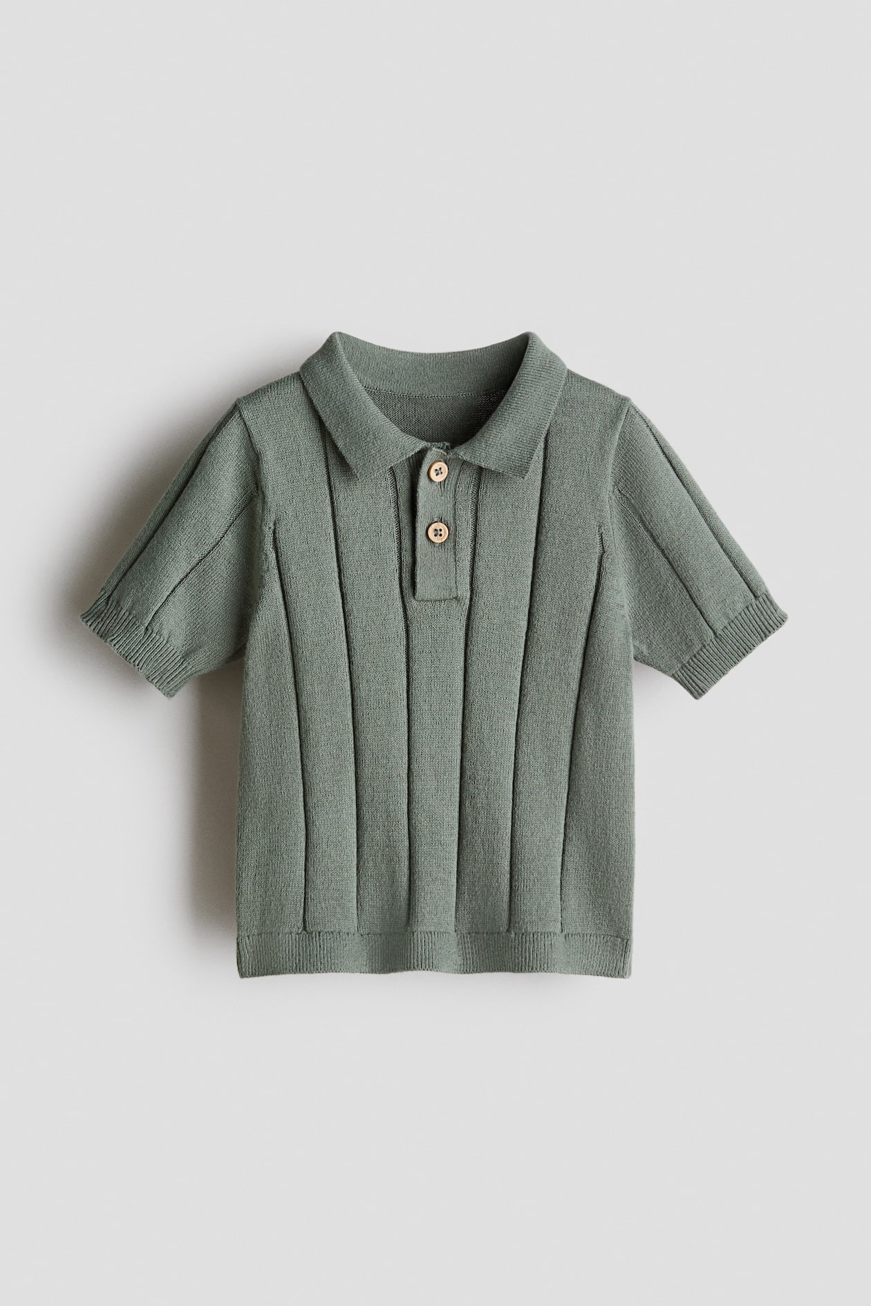 Khaki green Knit Polo Shirt for kids | H&M CA