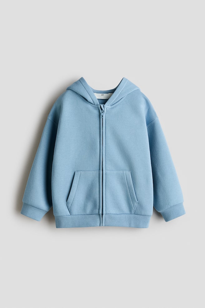 Brushed-Inside Hooded Jacket - Light blue/Black/Light gray melange/Navy blue/Beige/Khaki green - 1