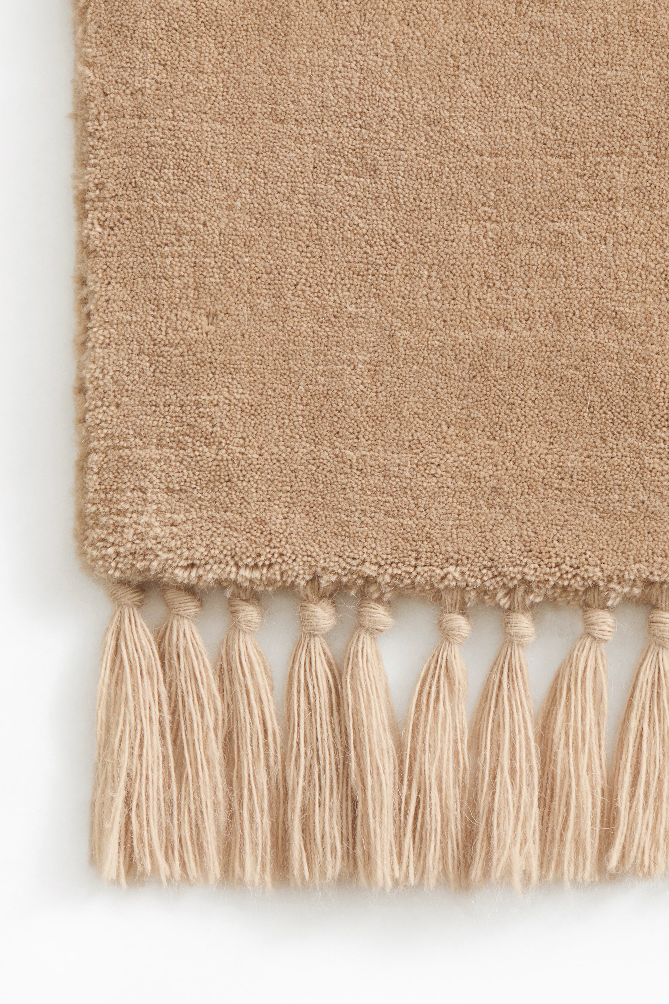 Large Fringed Wool-Blend Rug