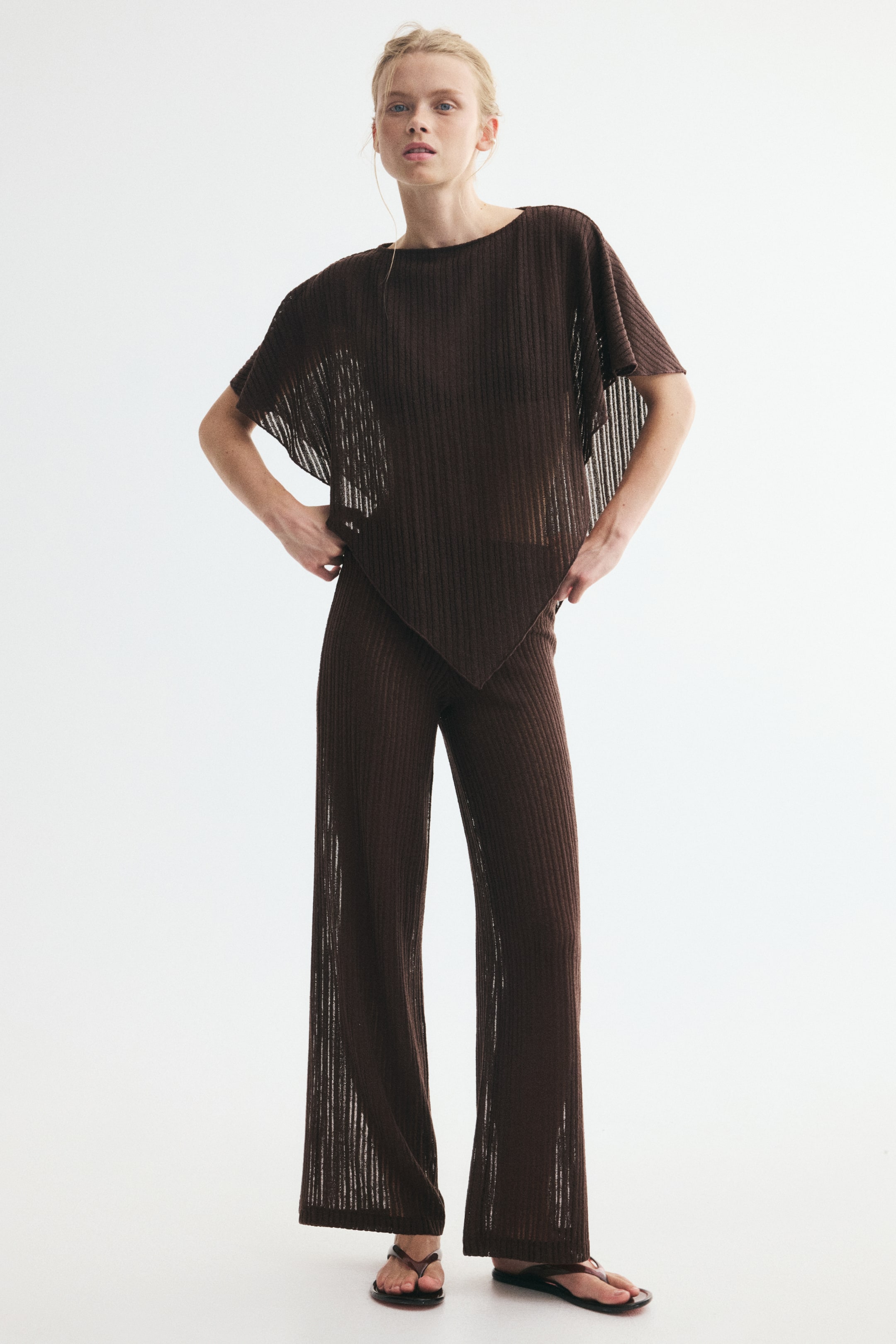 Rib-Knit Cape